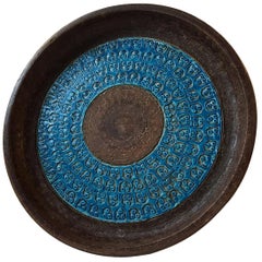 Midcentury Italian Stoneware Bowl by Aldo Londi for Bitossi, 1960s