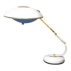 Used Midcentury Italian Table Lamp with Brass Details, 1960s