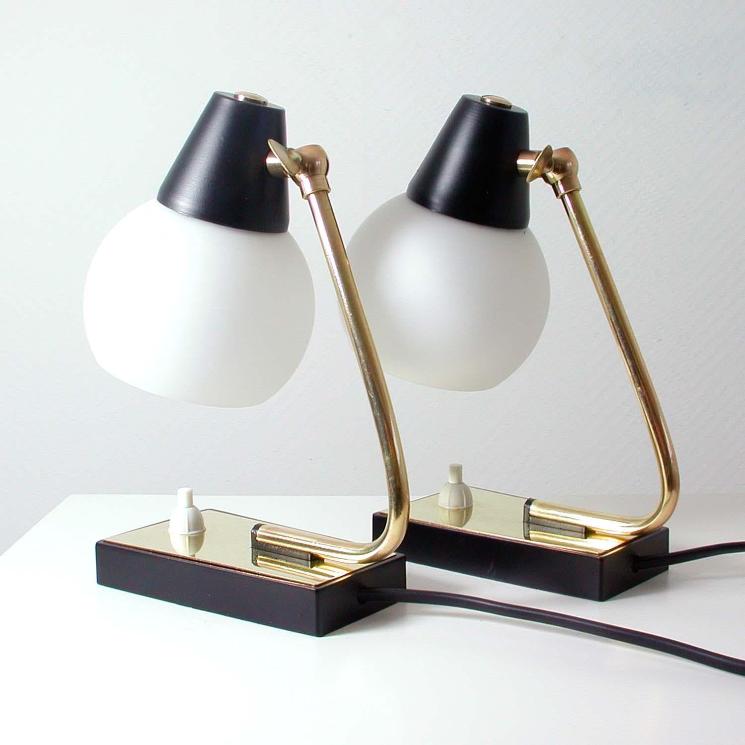 Metal Midcentury Italian Table Lamps, 1950s