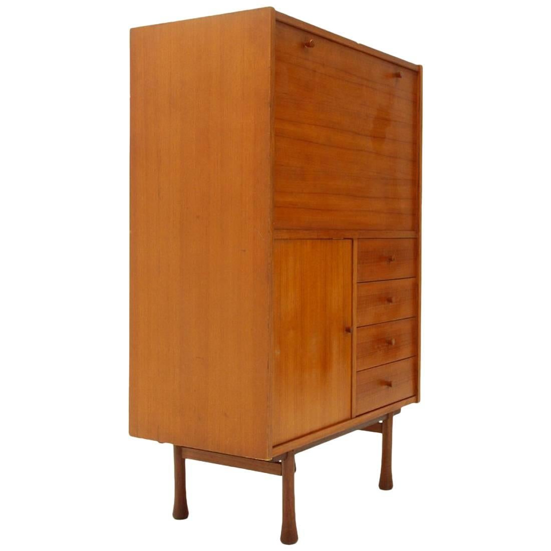 Midcentury Italian Teak Veneer Sideboard, 1960s