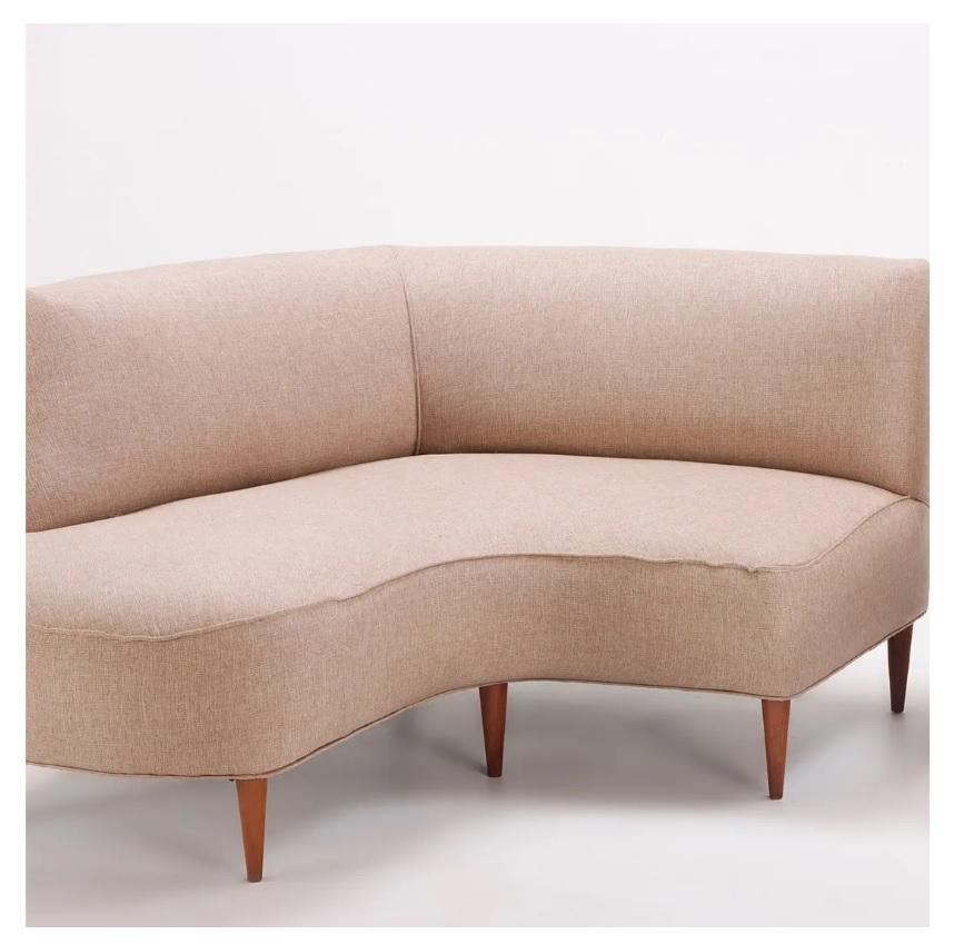 Mid-20th Century Midcentury Italian Two-Piece Asymmetric Sofa circa 1950 For Sale