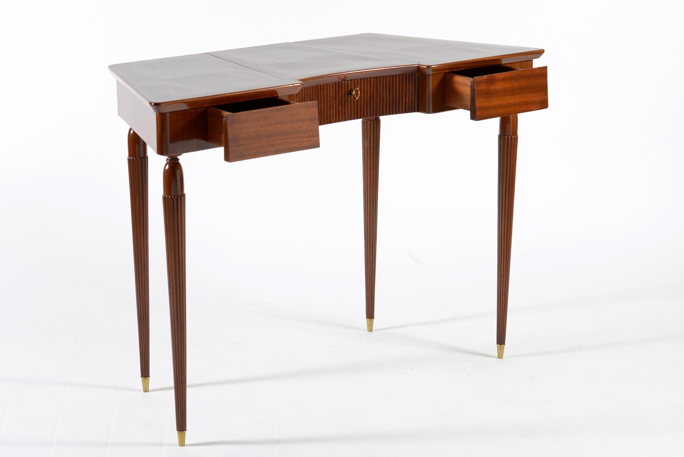 Midcentury Italian Vanity Desk with Two Drawers, Florence, 1940s 5