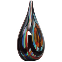 Midcentury Italian Vase in Glass, 1960s