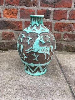 Midcentury Italian Vase Saca Lamp Base, 1940s