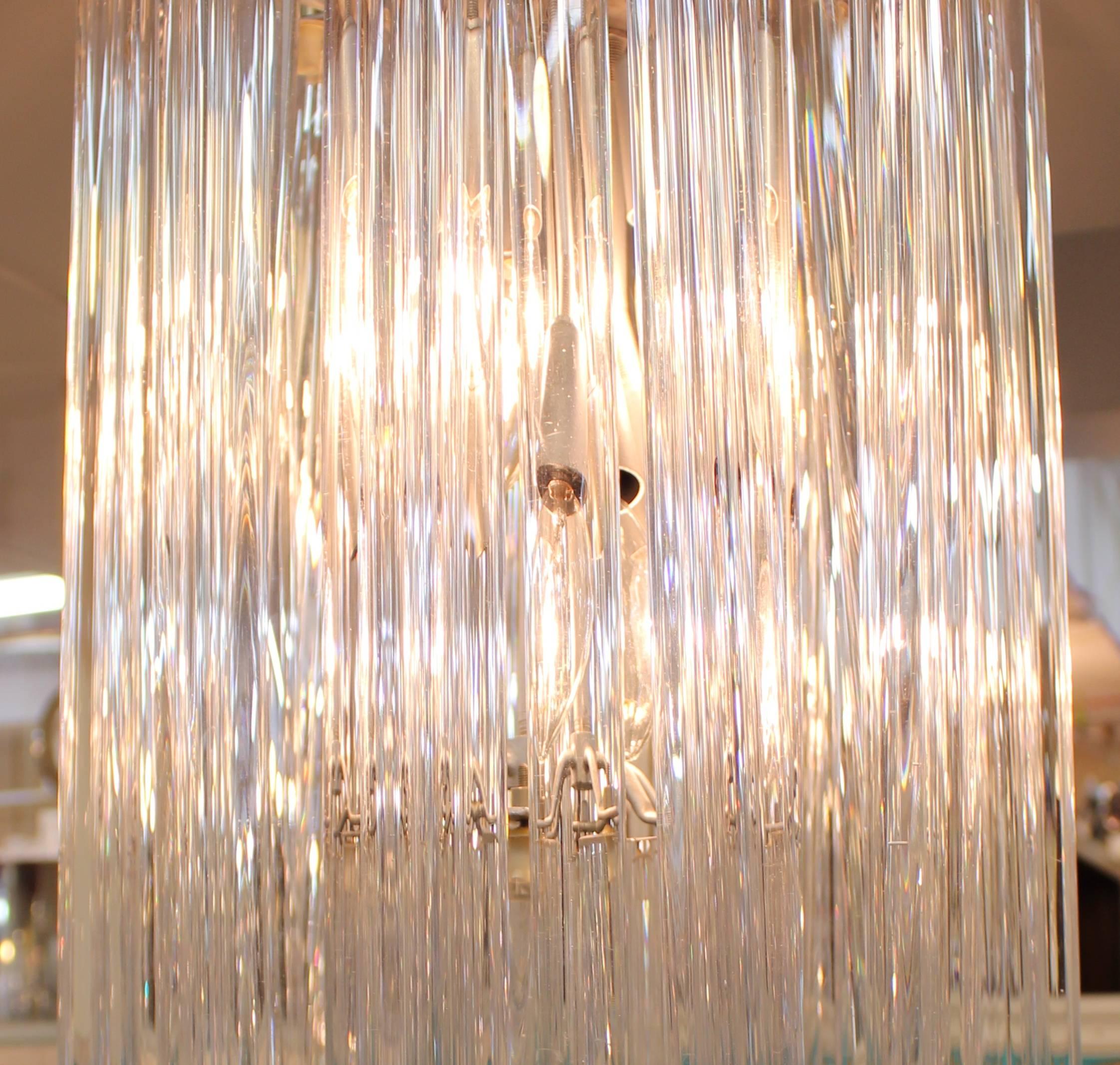 round chrome chandelier