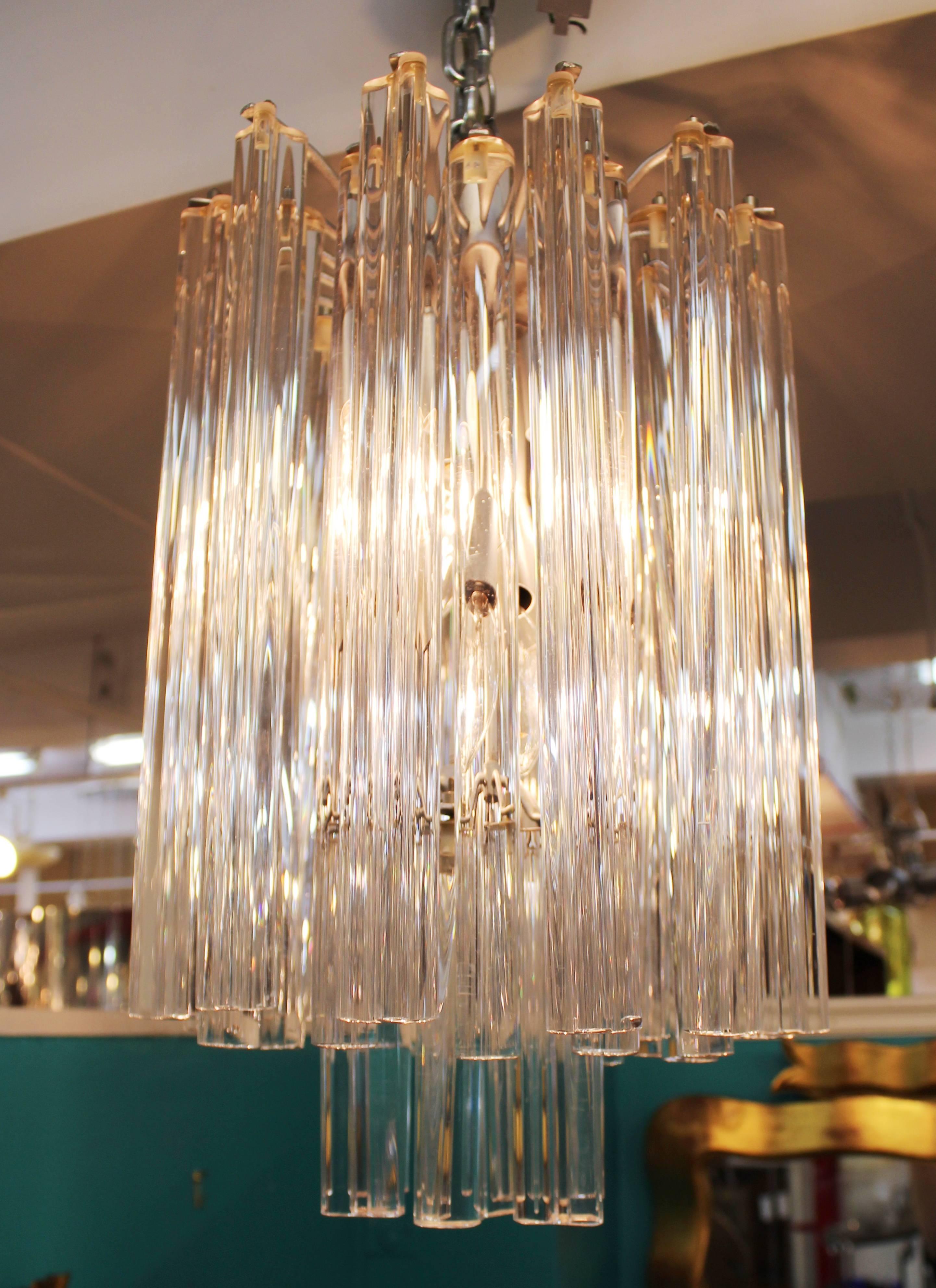italian murano cut crystal chandelier