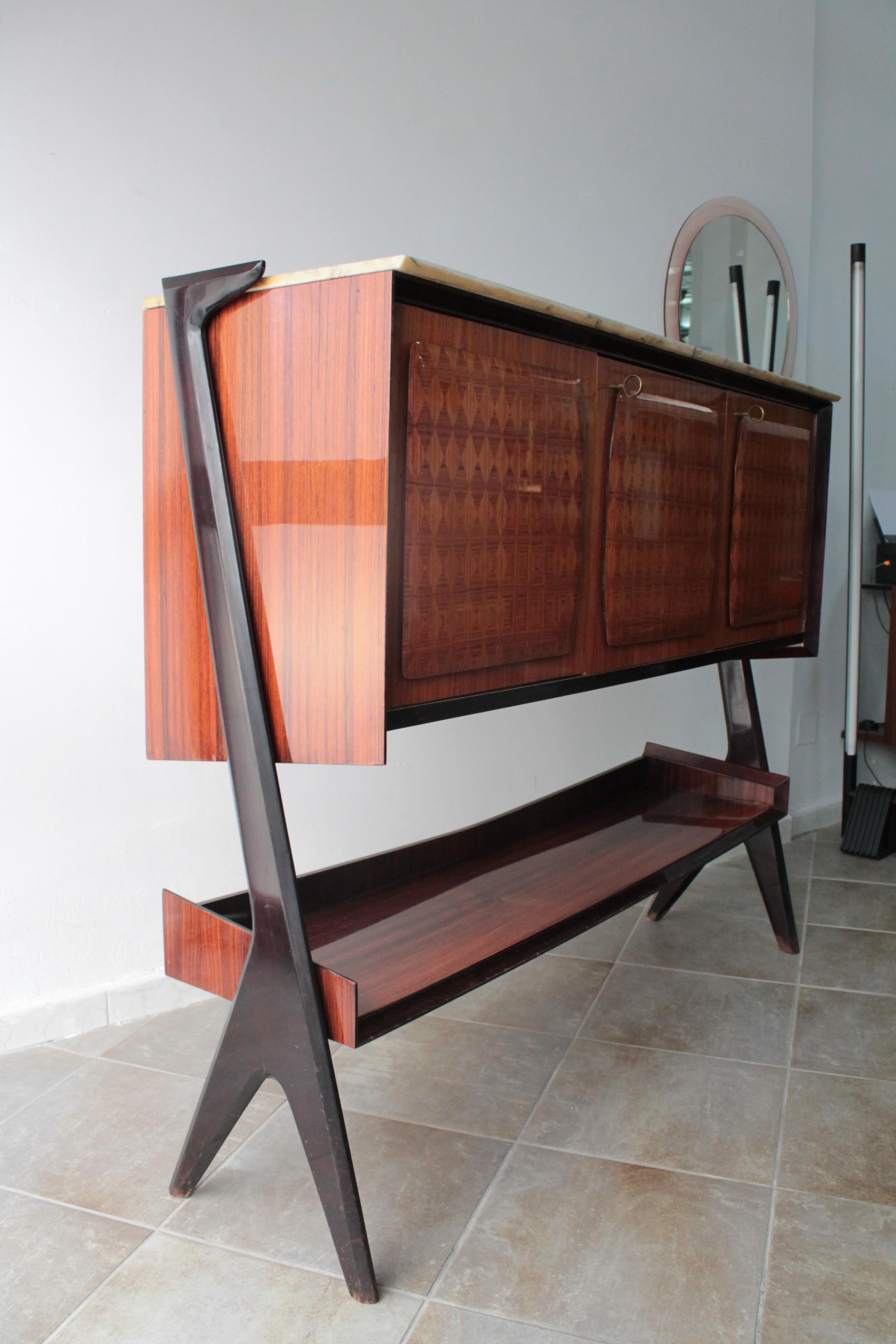 Midcentury Italian Vittorio Dassi Dry Bar Cabinet 8