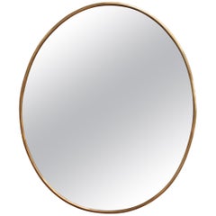 Midcentury Italian Wall Mirror with Brass Frame ‘circa 1950s’, Small