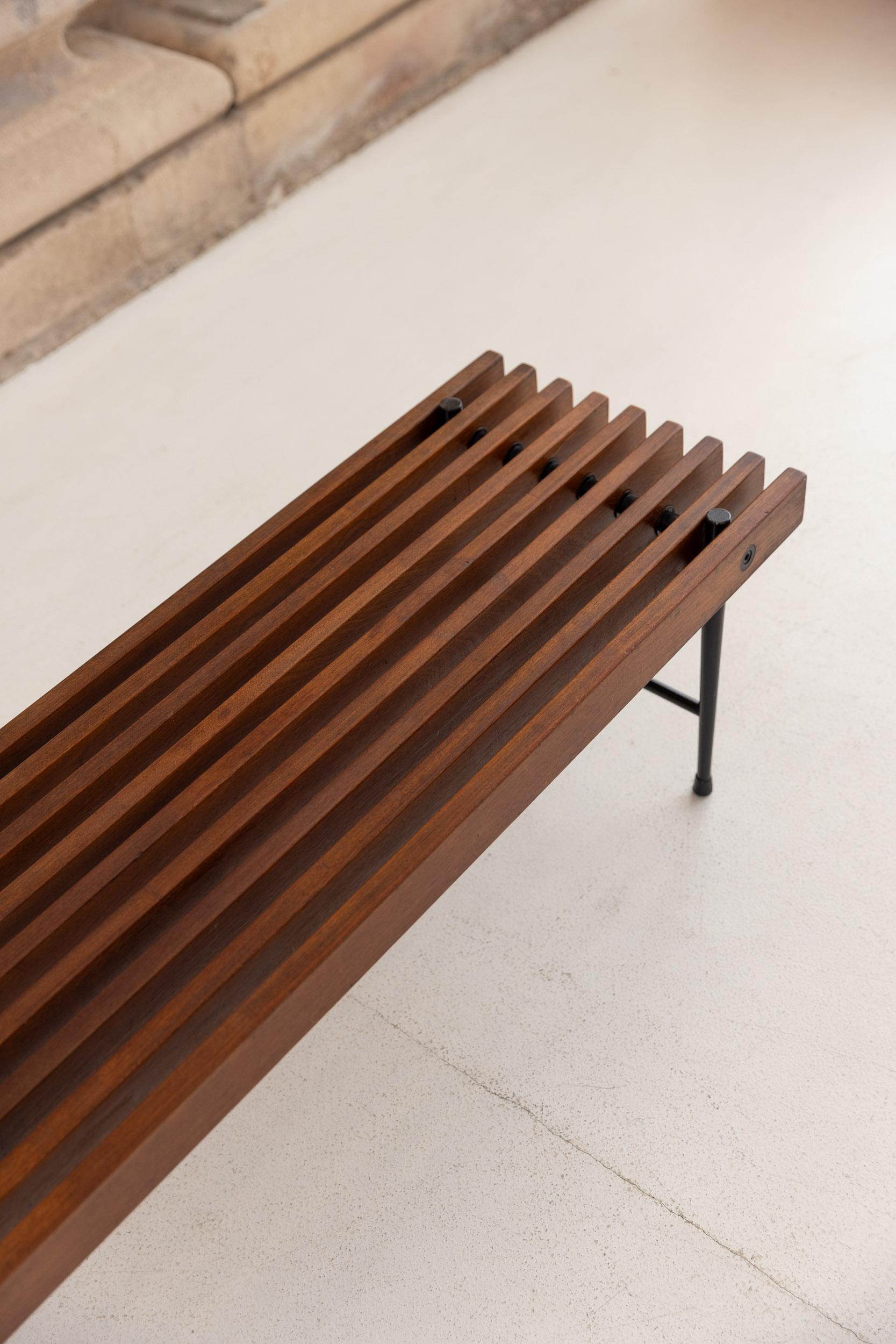 Mid-Century Modern Midcentury italian wooden bench  