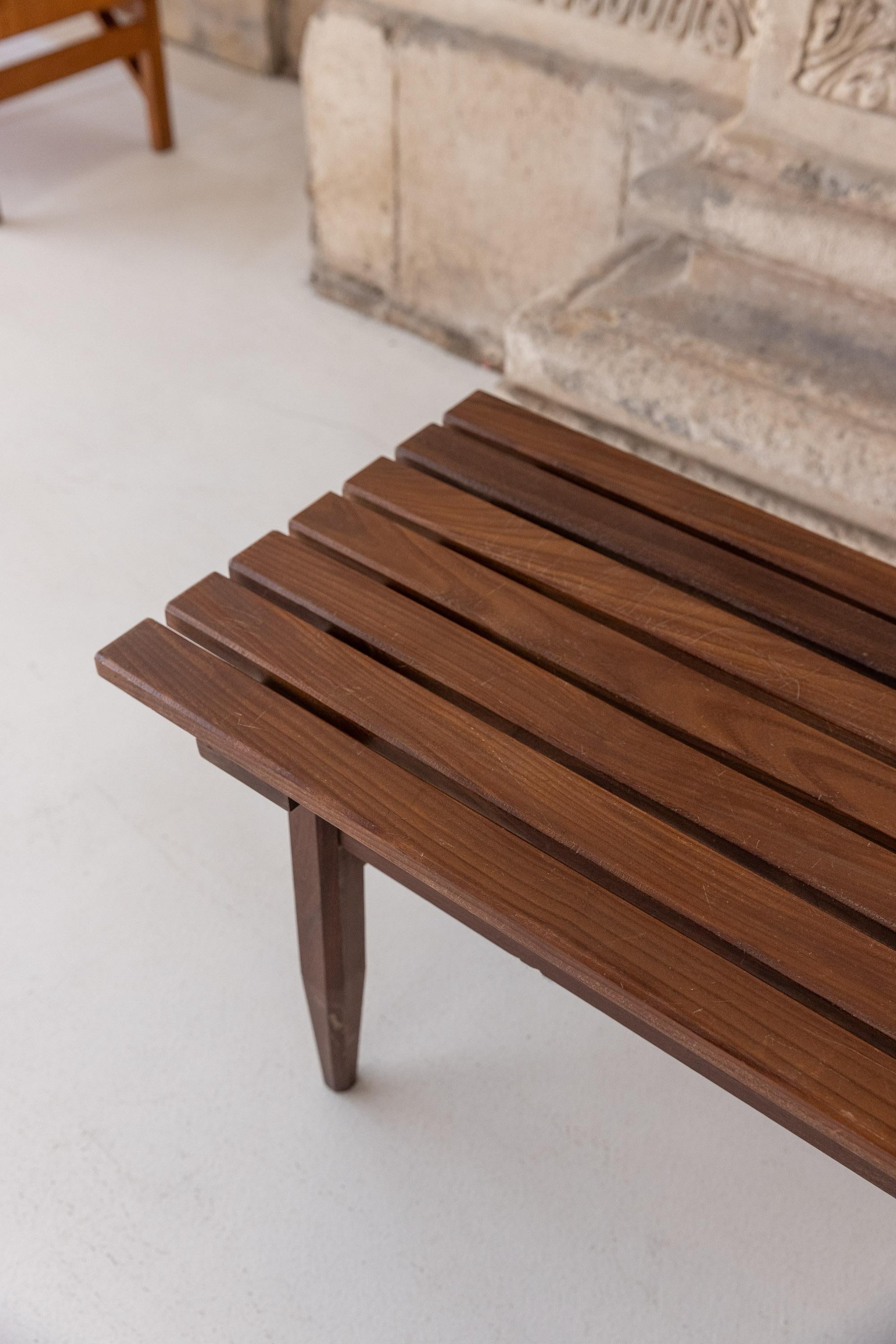 Italian Midcentury italian wooden bench, Italy 1960 For Sale