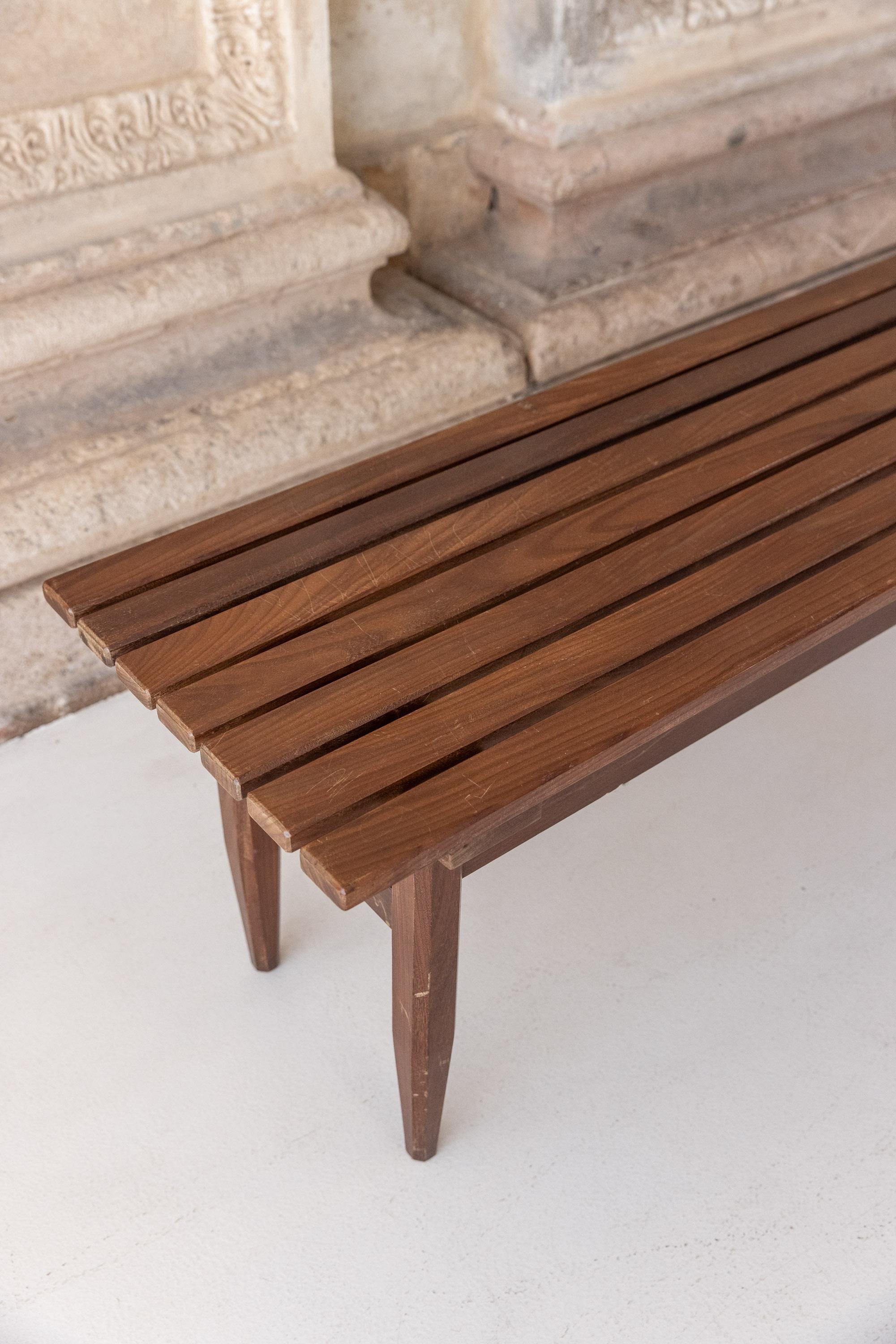 Mid-20th Century Midcentury italian wooden bench, Italy 1960 For Sale