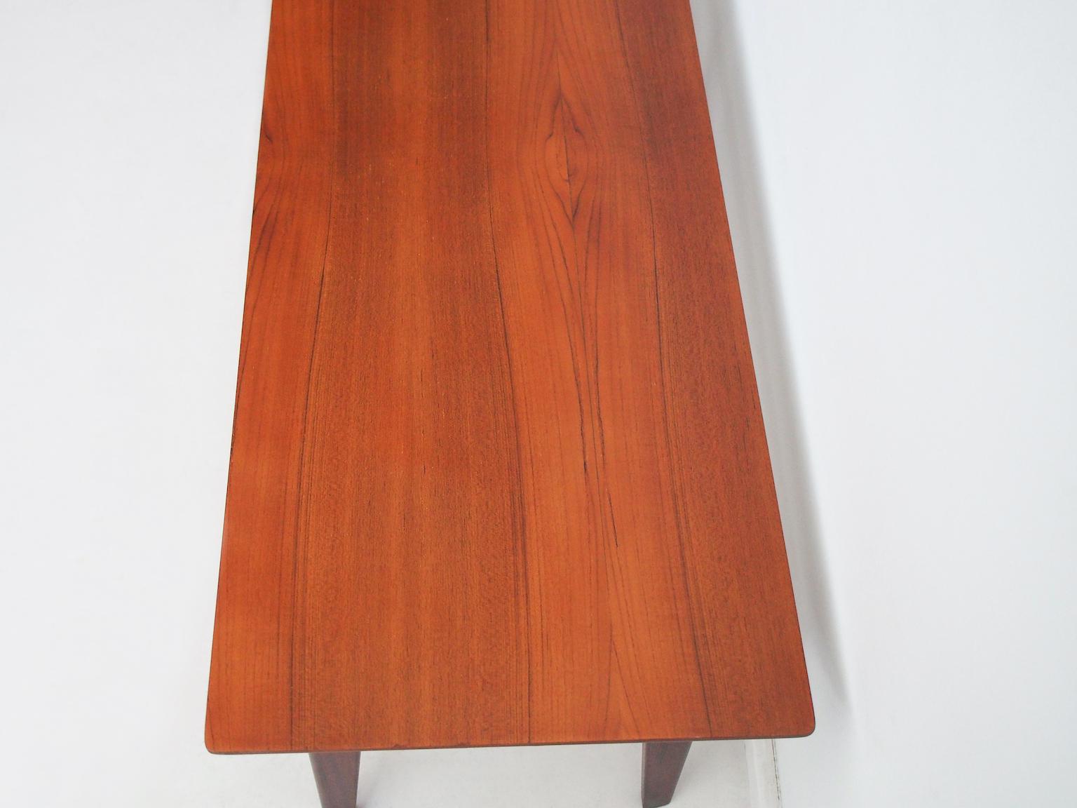 20th Century Midcentury Italian Wooden Console or Long Coffee Table For Sale
