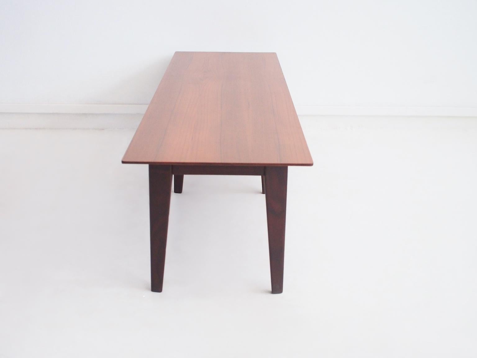 Midcentury Italian Wooden Console or Long Coffee Table For Sale 3