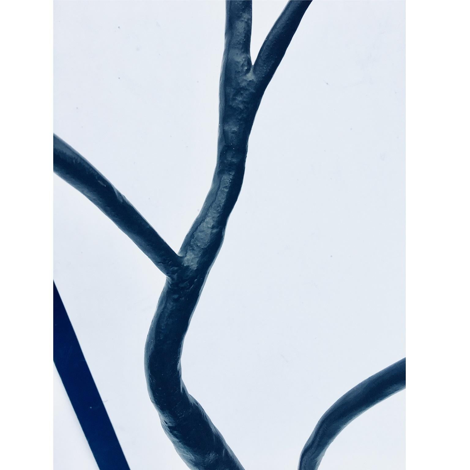 Fioriera scultorea in ferro battuto della metà del secolo scorso, 1950 ca. in vendita 3