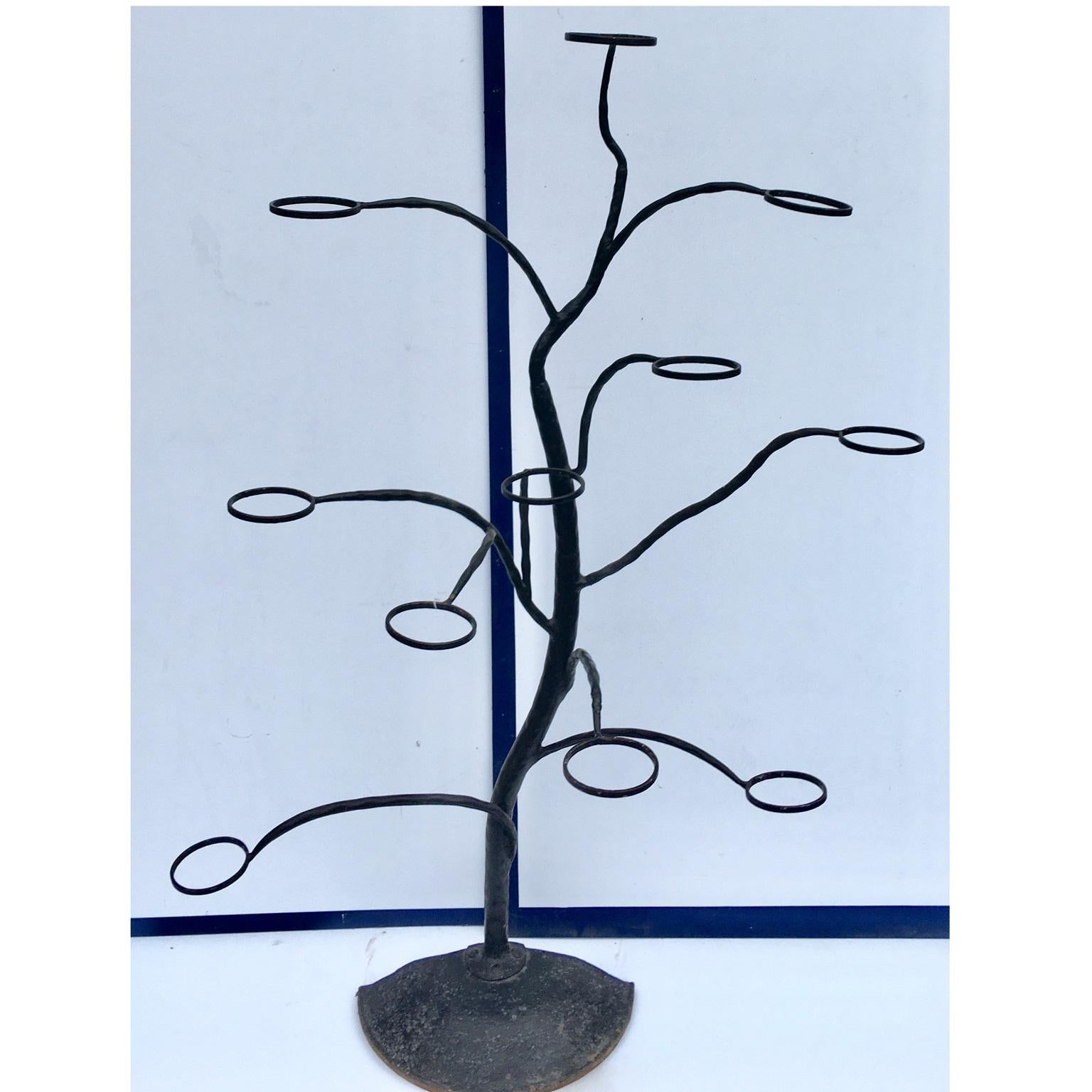 Mid-20th Century Mid Century Italian Wrought iron Sculptural Tree Planter, circa 1950 For Sale