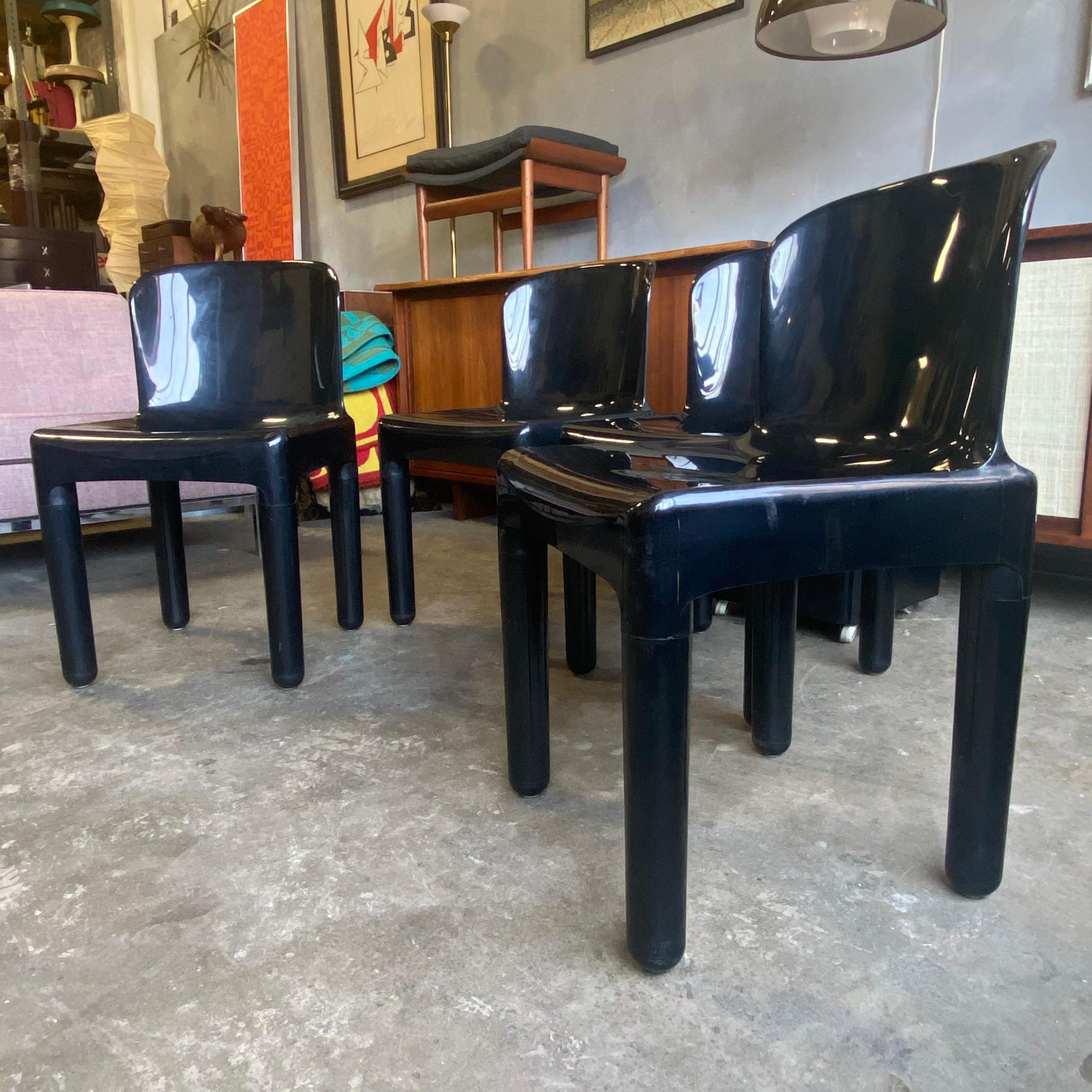 Midcentury Italian Chairs and Table Set by Marcello Siard In Good Condition In BROOKLYN, NY
