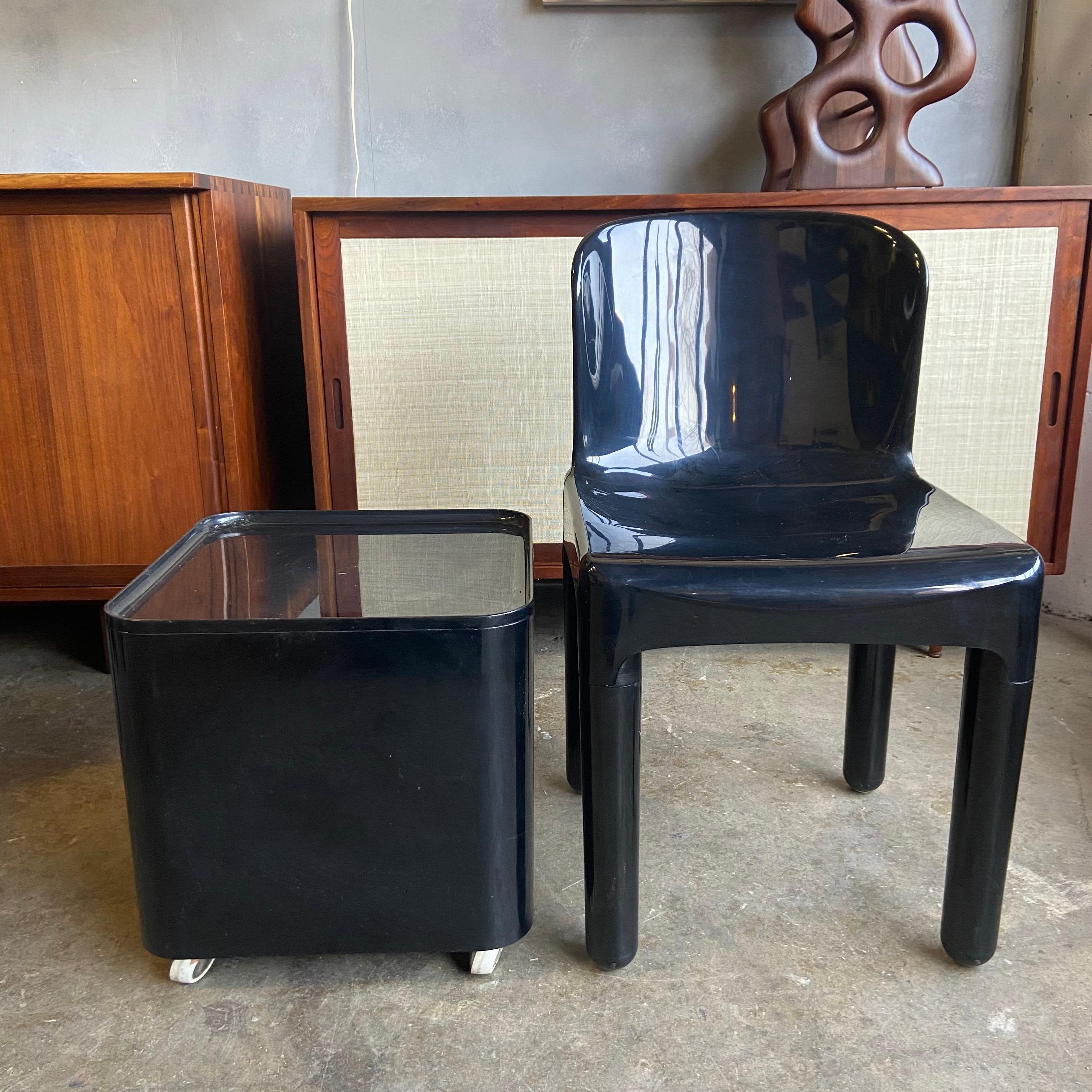 20th Century Midcentury Italian Chairs and Table Set by Marcello Siard