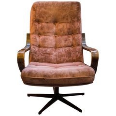 Midcentury Jacaranda Armchair in Pink Velvet