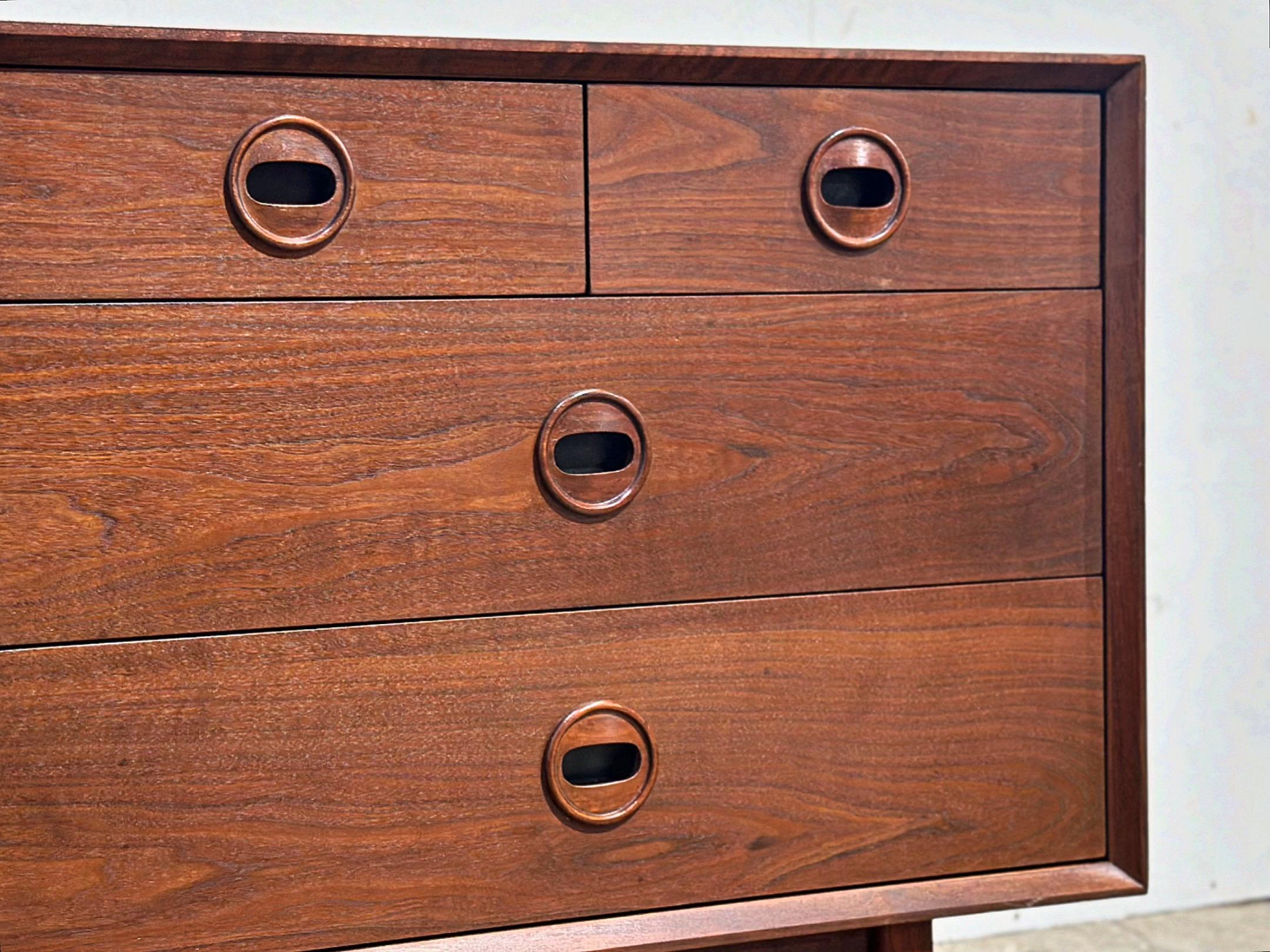 Mid-Century Modern Midcentury Jack Cartwright Walnut Dresser - Founders 
