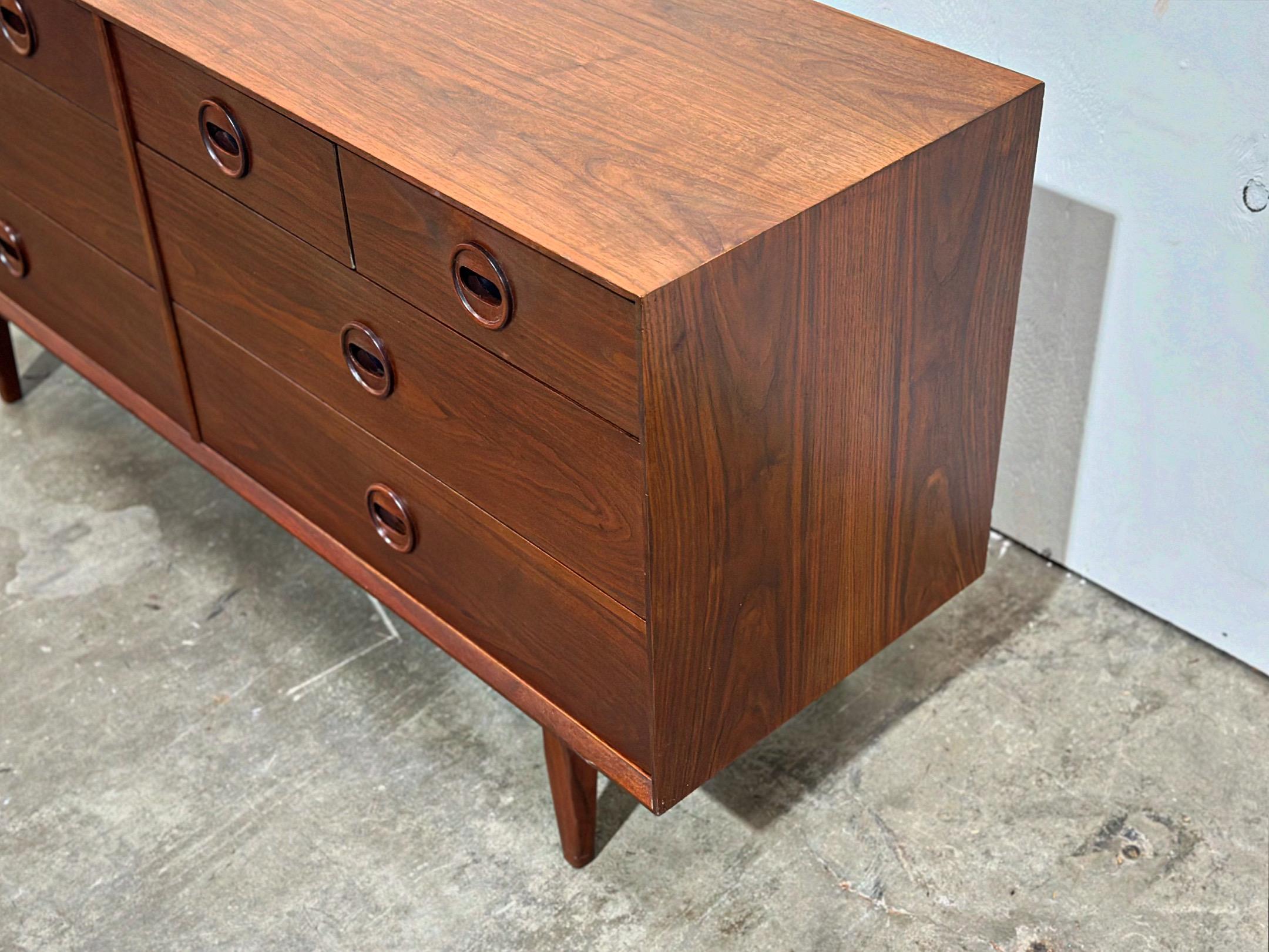 American Midcentury Jack Cartwright Walnut Dresser - Founders 
