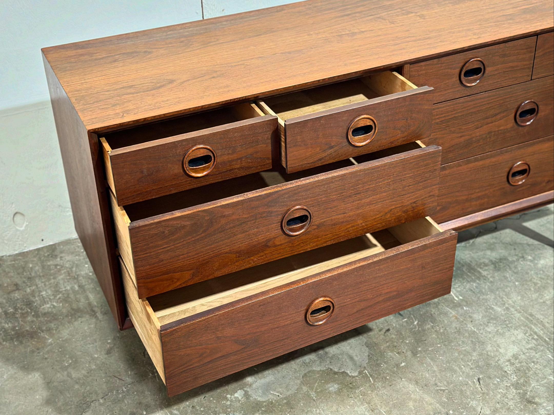 Midcentury Jack Cartwright Walnut Dresser - Founders 
