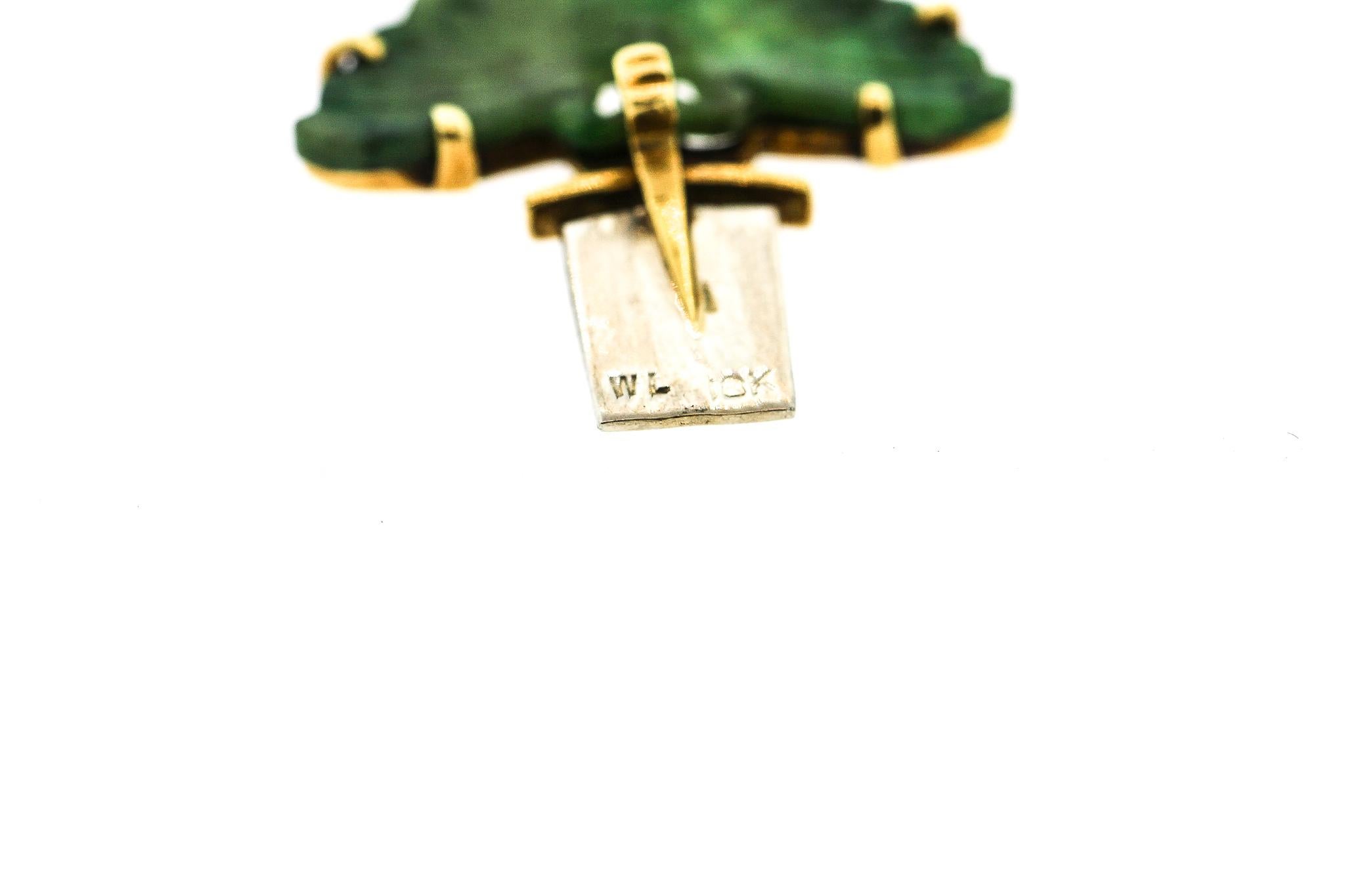 Midcentury Jade Onyx Sapphire 18 Karat Gold Link Bracelet For Sale 3