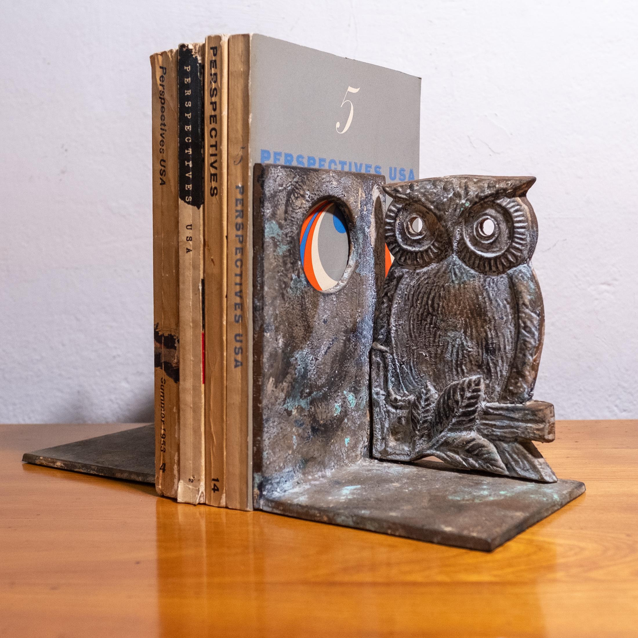 cast iron owl bookends