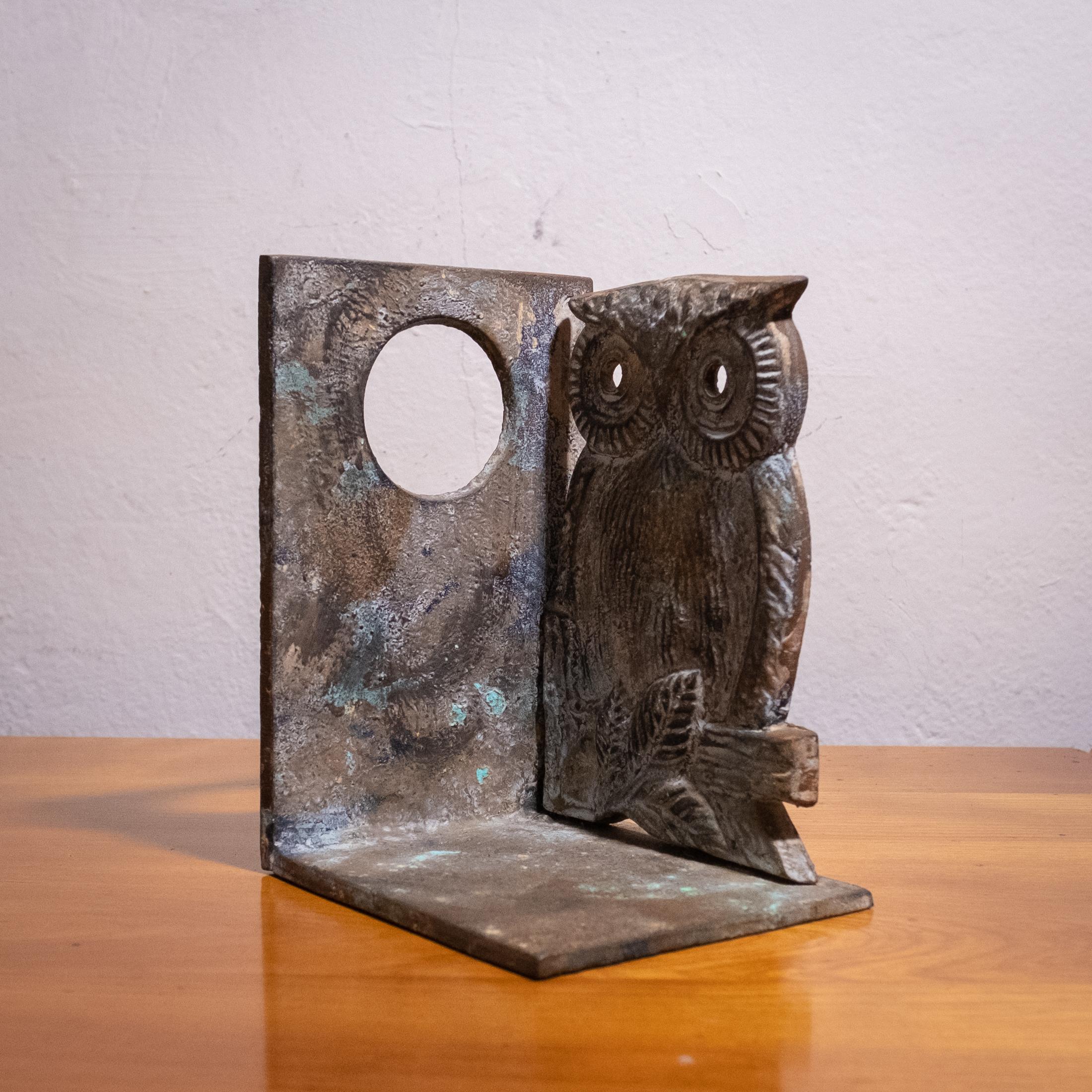Mid-Century Modern Mid-Century Japanese Iron Owl Bookends