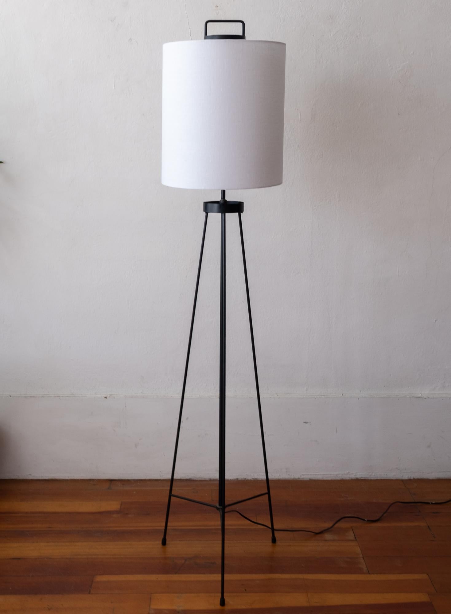 Midcentury Japanese Lantern Tripod Floor Lamp 2