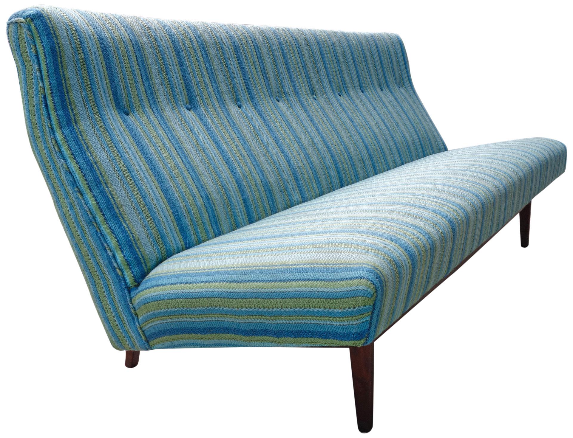 mid century armless sofa