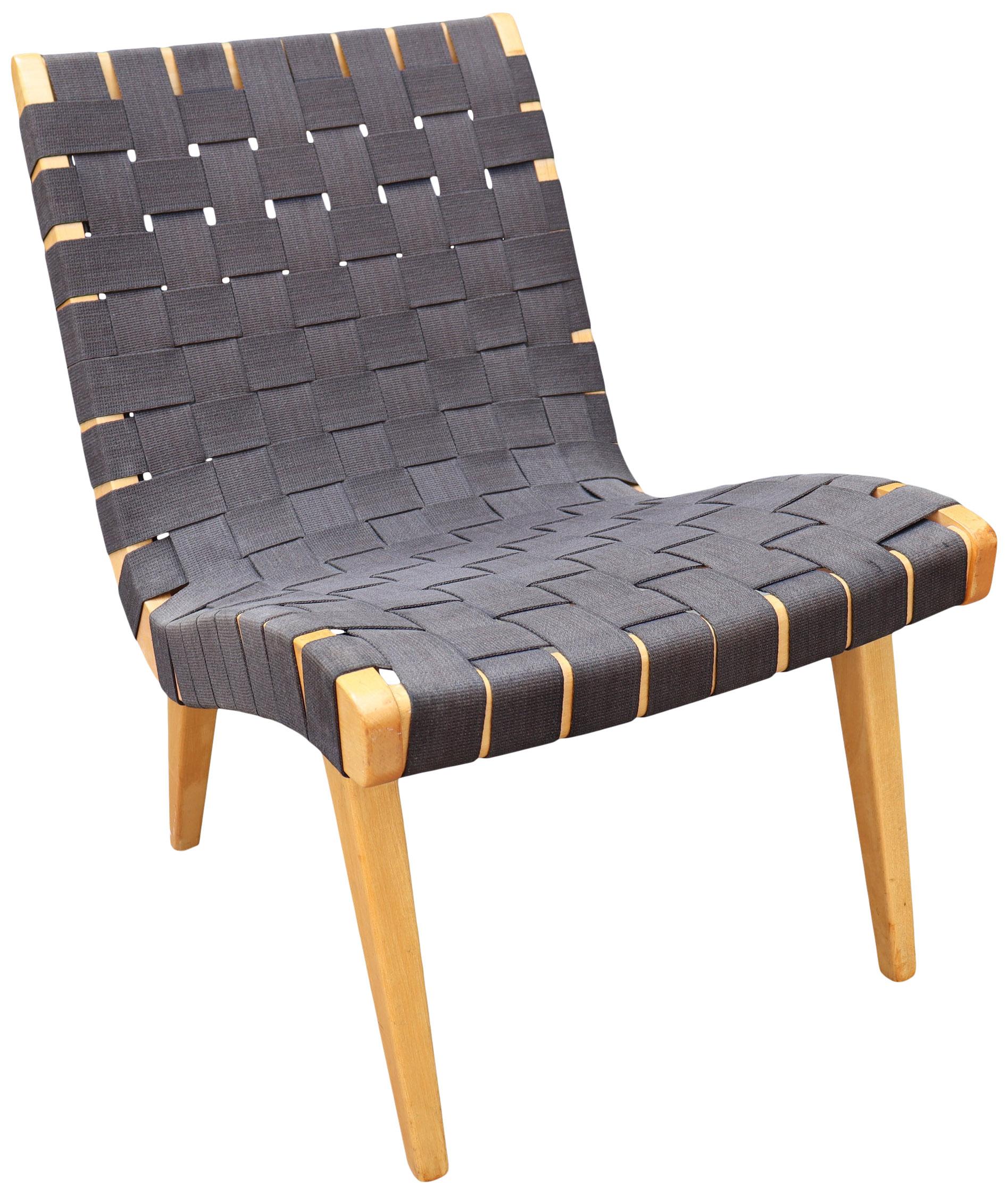 Cotton Midcentury Jens Risom Lounge Chair for Knoll