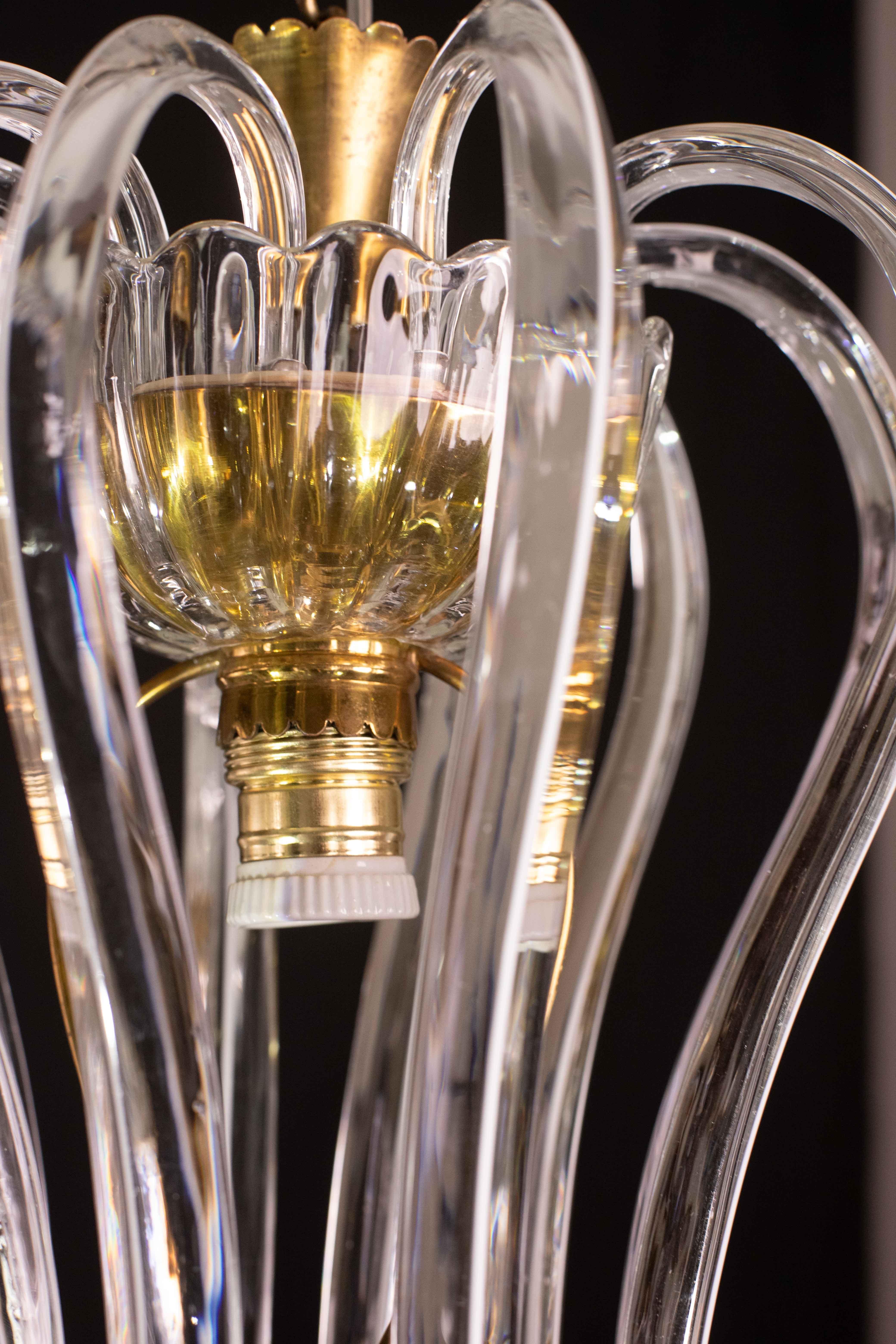 Lampadario Jewell di metà secolo in vetro di Murano di Barovier&Toso, anni '50 in vendita 5