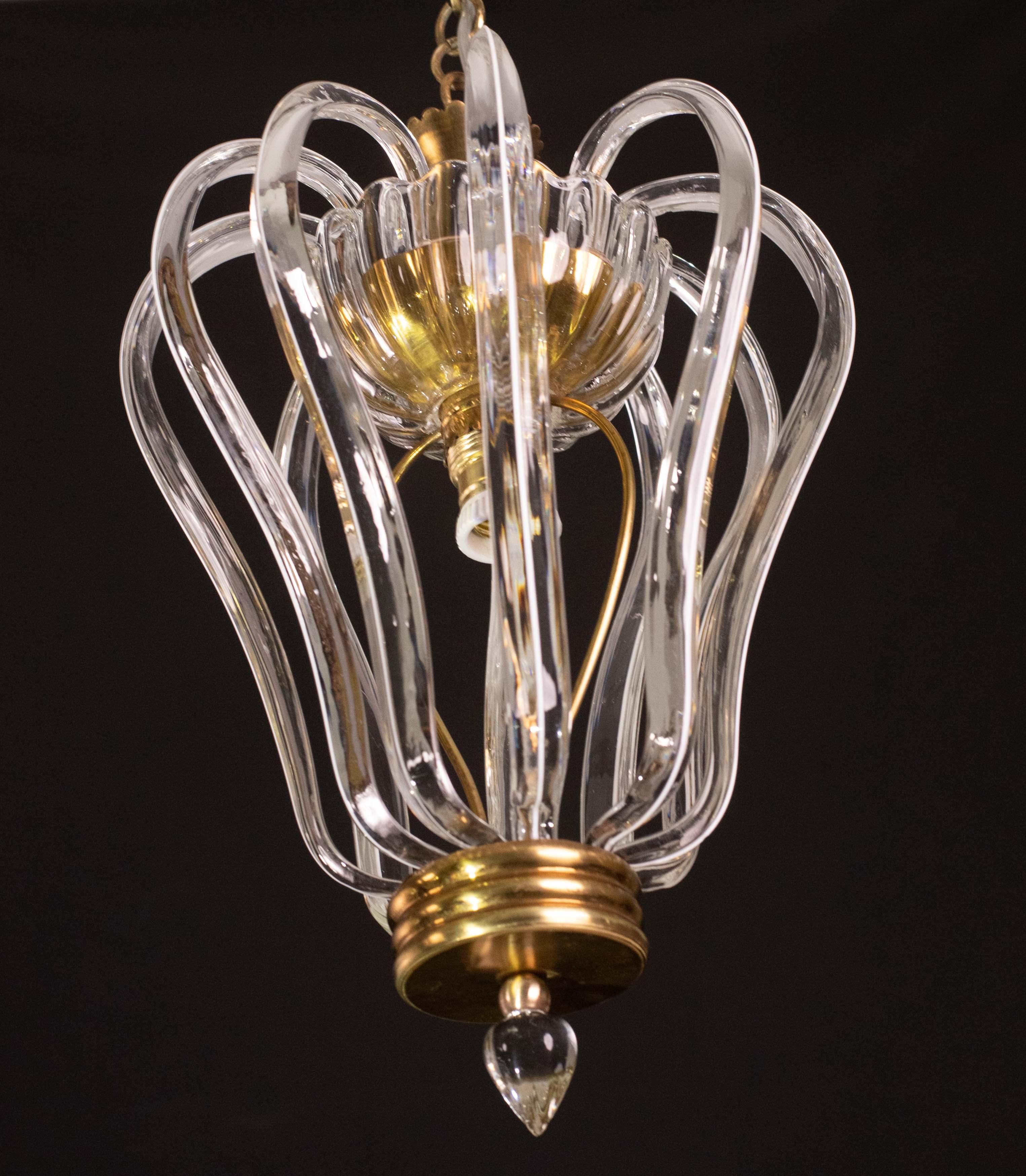 Art Déco Lampadario Jewell di metà secolo in vetro di Murano di Barovier&Toso, anni '50 in vendita