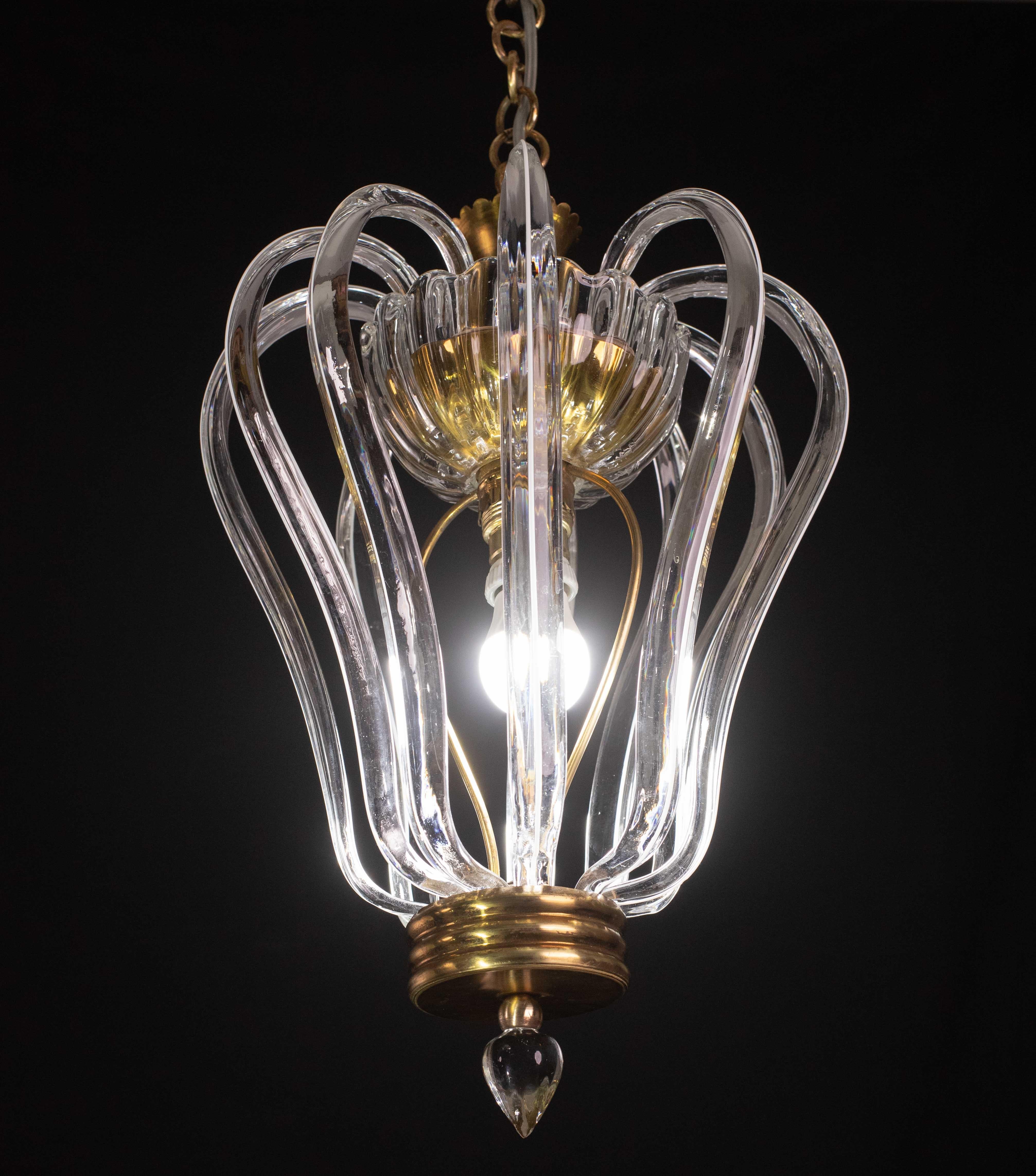 Metà XX secolo Lampadario Jewell di metà secolo in vetro di Murano di Barovier&Toso, anni '50 in vendita