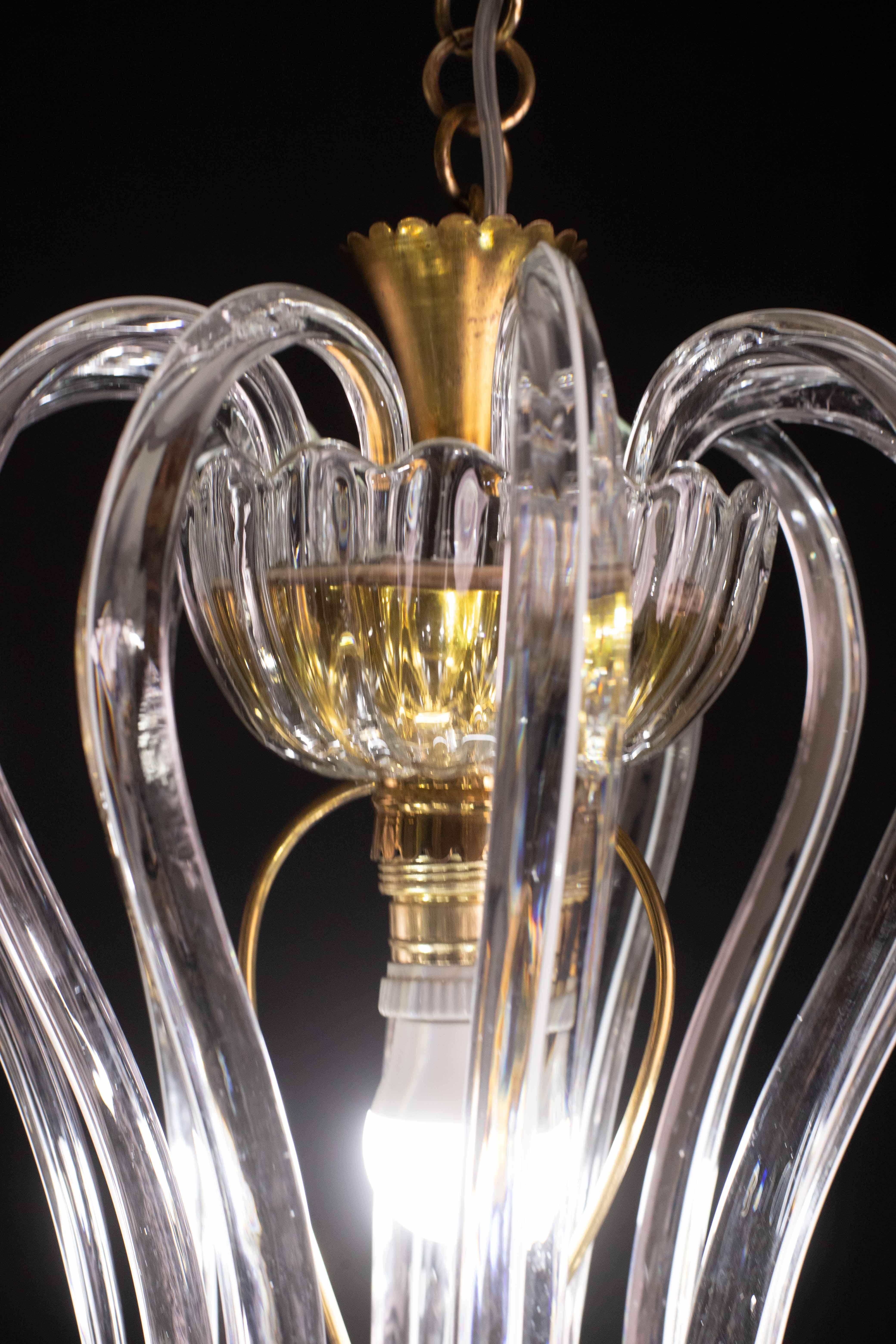 Lampadario Jewell di metà secolo in vetro di Murano di Barovier&Toso, anni '50 in vendita 3