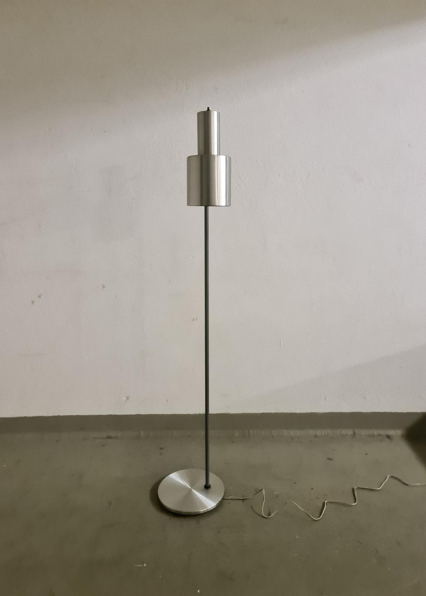 Danish Midcentury Jo Hammerborg Aluminium 'Studio' Floor Lamp for Fog & Mørup, 1960s