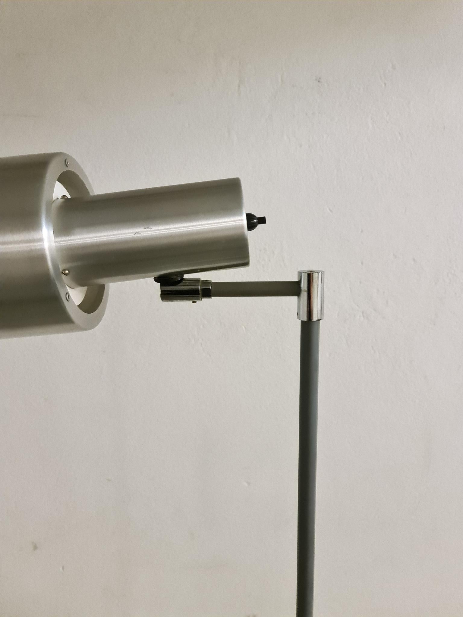 Midcentury Jo Hammerborg Aluminium 'Studio' Floor Lamp for Fog & Mørup, 1960s In Good Condition In Hillringsberg, SE