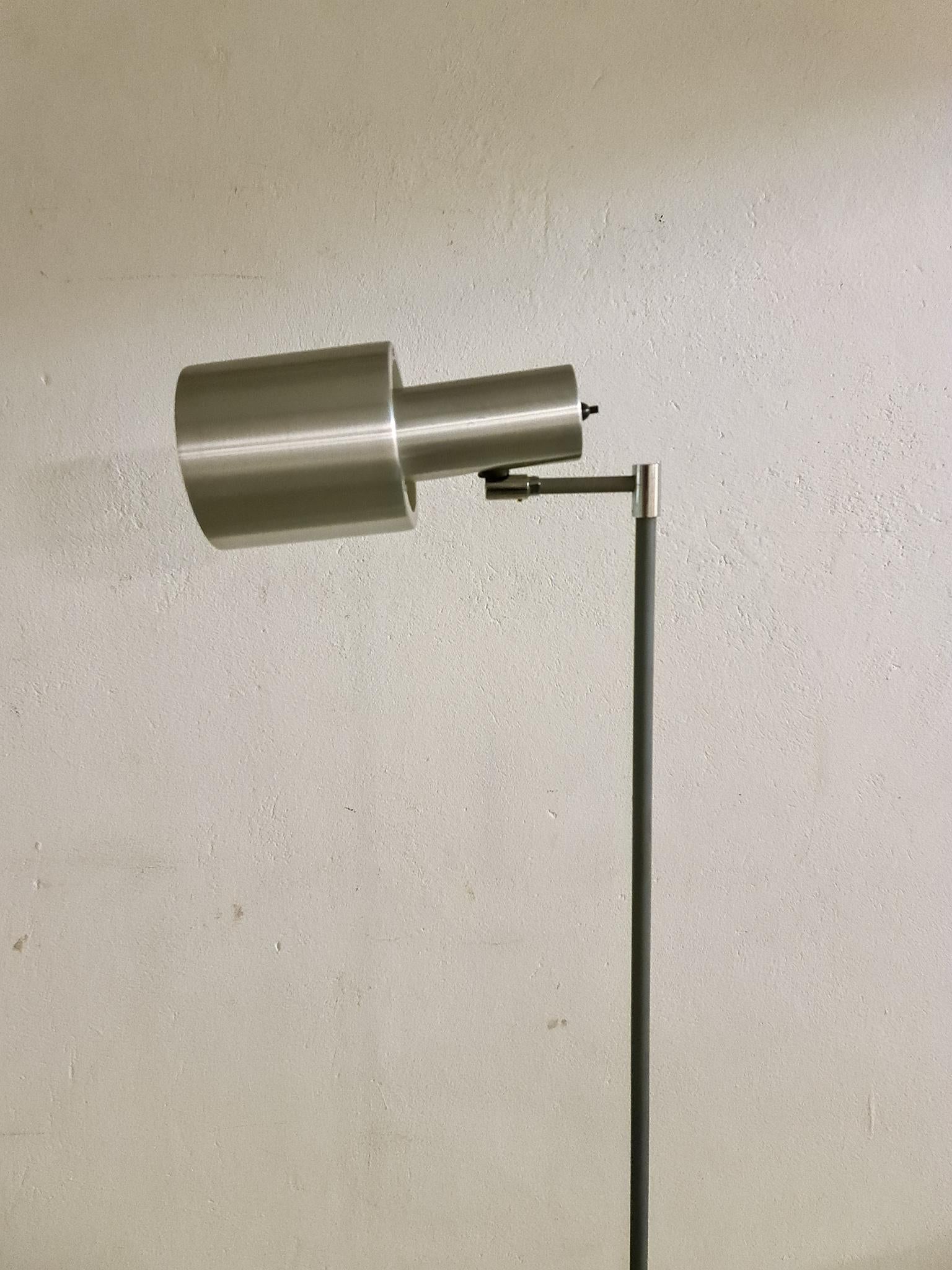 Mid-20th Century Midcentury Jo Hammerborg Aluminium 'Studio' Floor Lamp for Fog & Mørup, 1960s