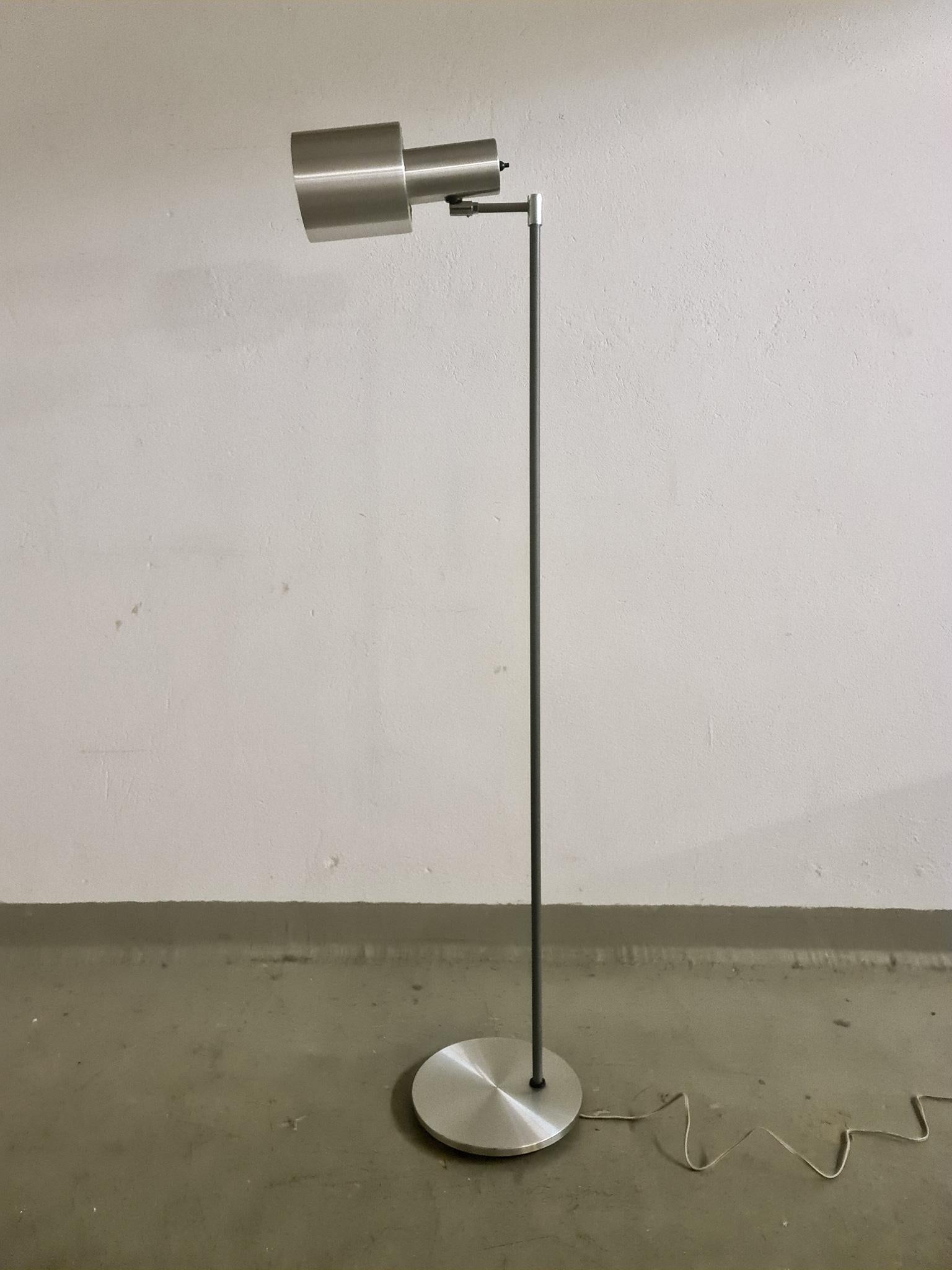 Aluminum Midcentury Jo Hammerborg Aluminium 'Studio' Floor Lamp for Fog & Mørup, 1960s