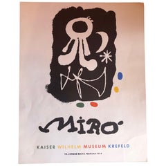 Midcentury Joan Miro Kaiser Wilhelm Museum Krefeld Lithograph Art Poster