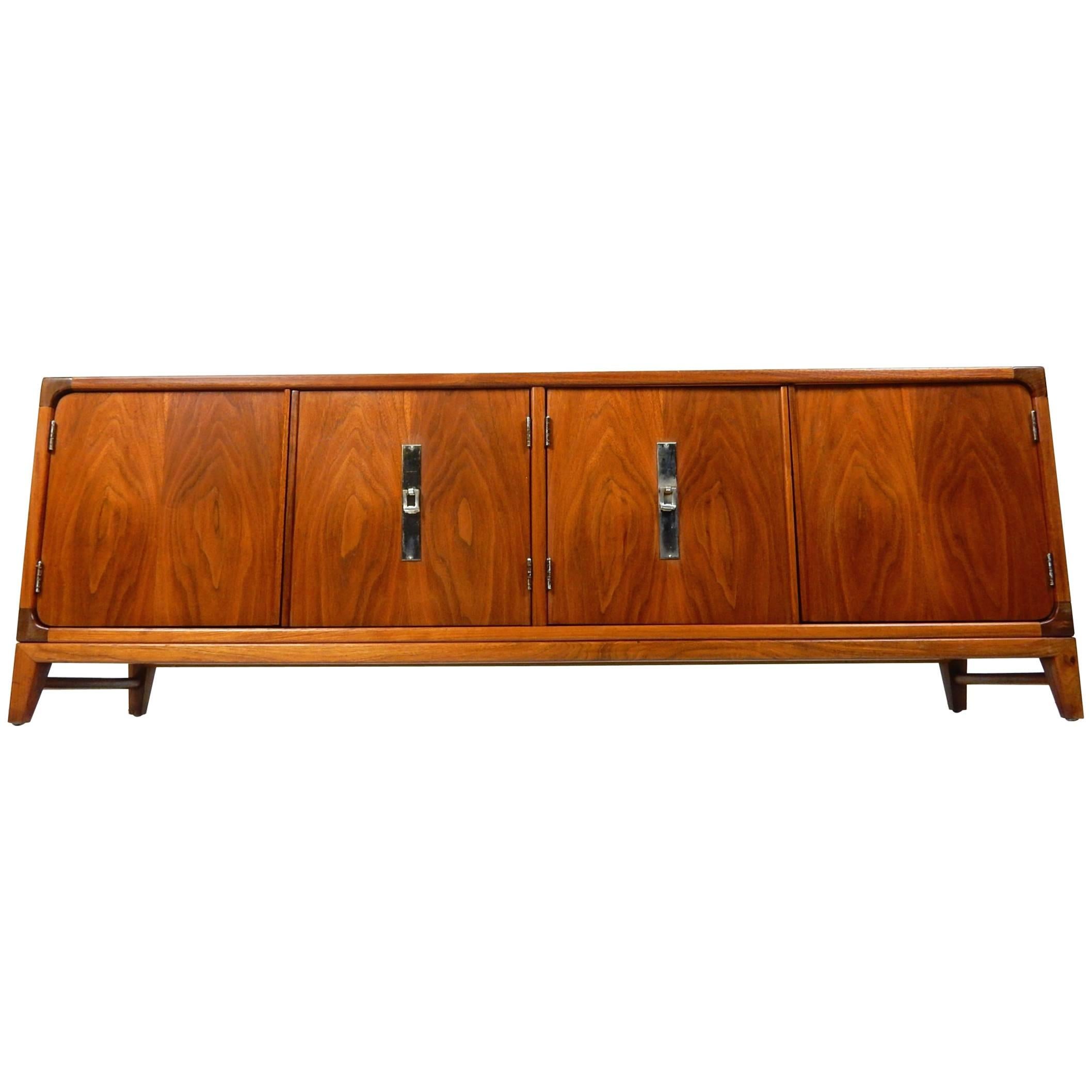 Mid Century John Keal Design for Brown-Saltman Low Credenza Cabinet