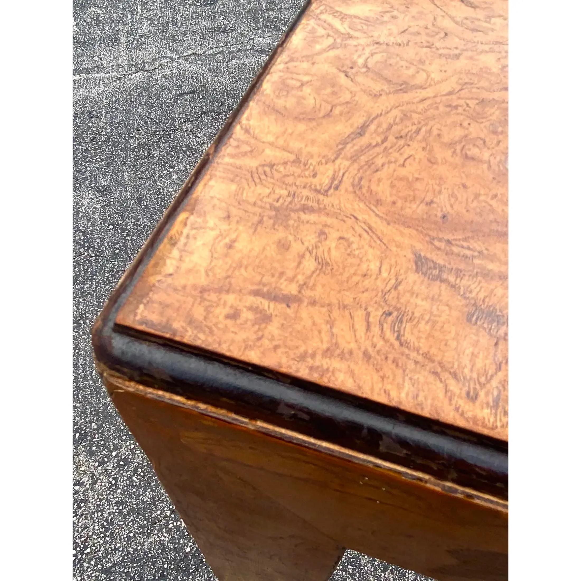burl wood entryway table