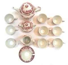 Midcentury Johnson Bros Coaching Scenes China, Made in England