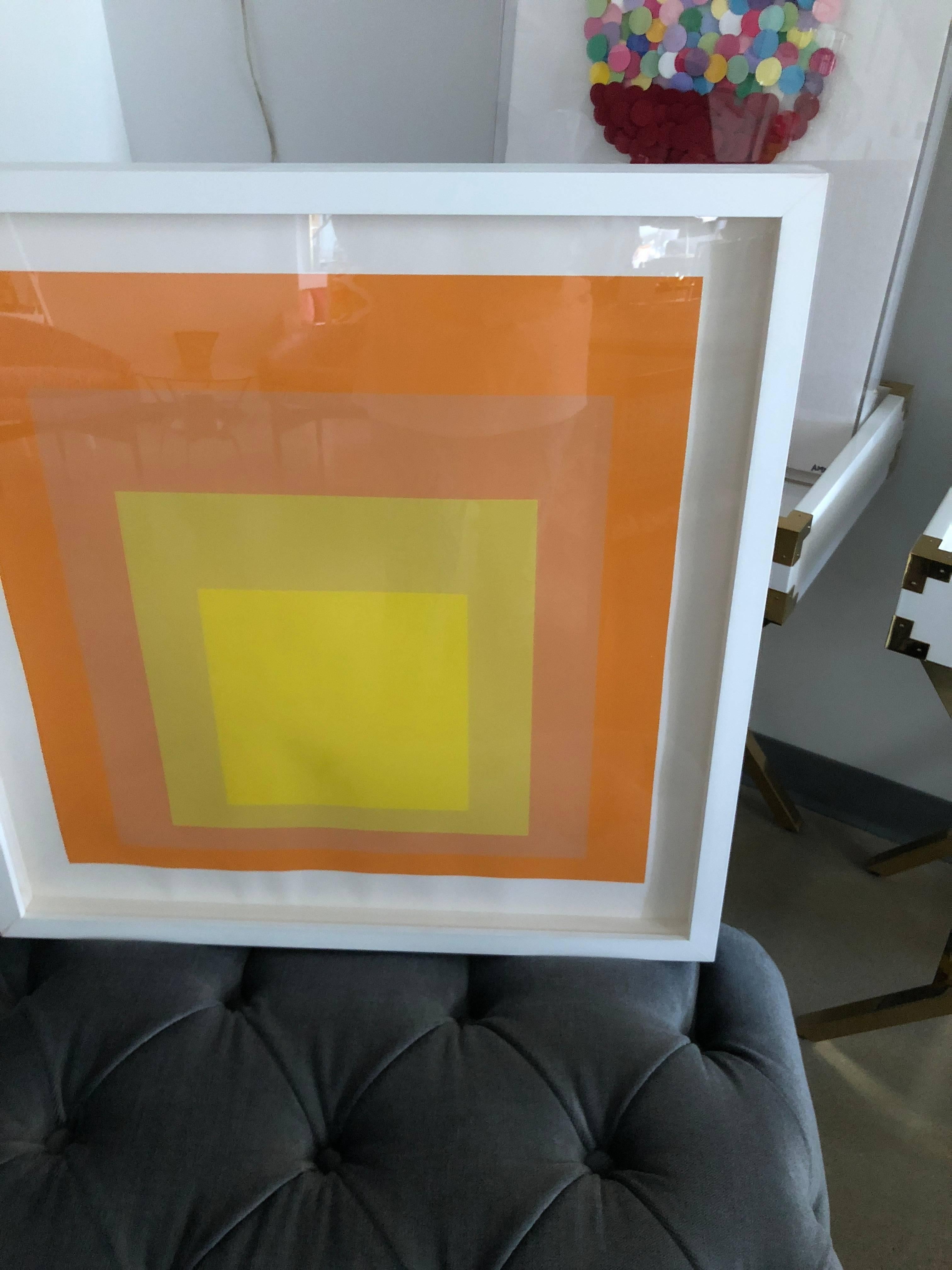 American Midcentury Josef Albers Silkscreen Interaction of Color, Homage to the Square For Sale