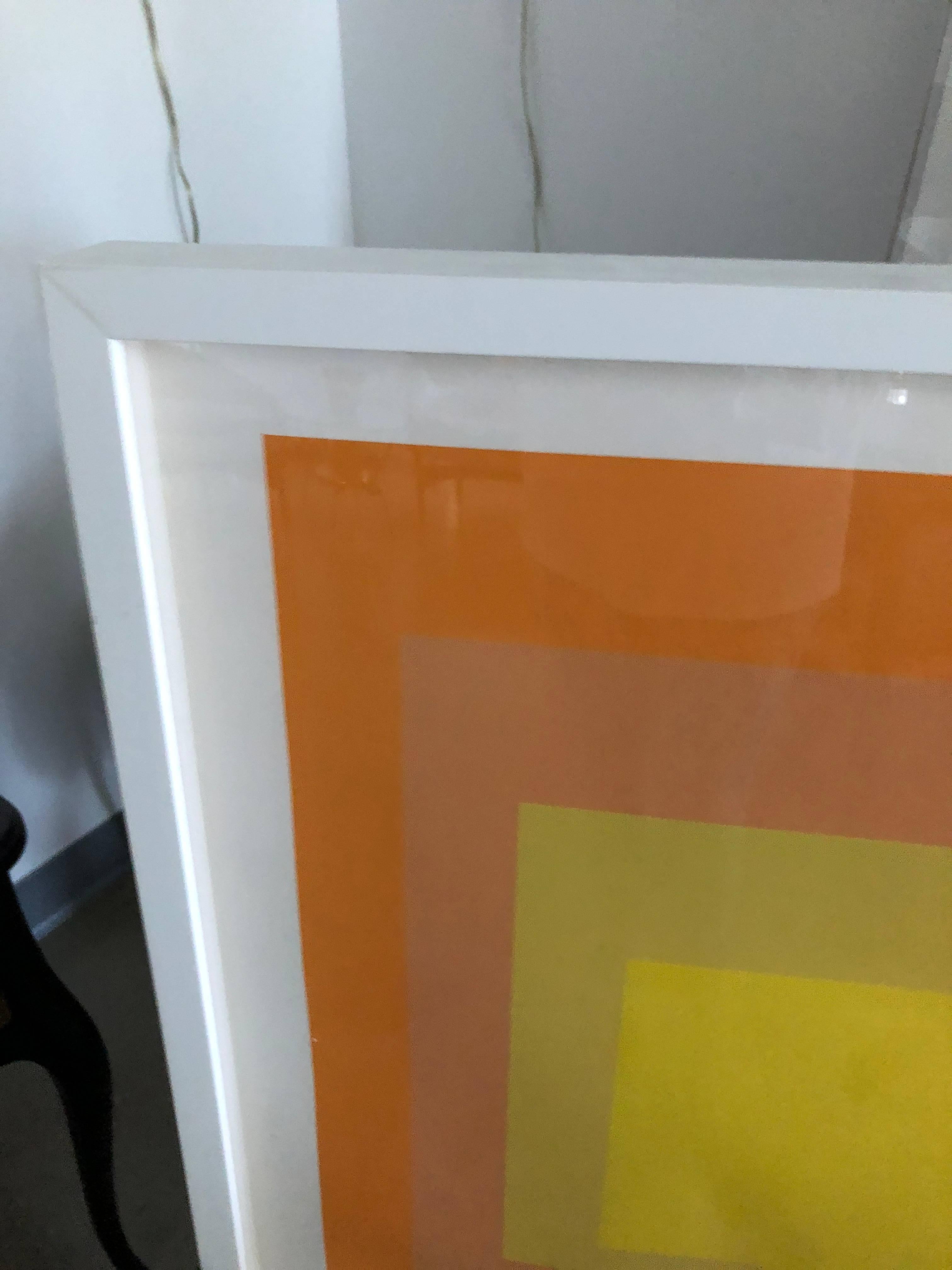 Late 20th Century Midcentury Josef Albers Silkscreen Interaction of Color, Homage to the Square For Sale