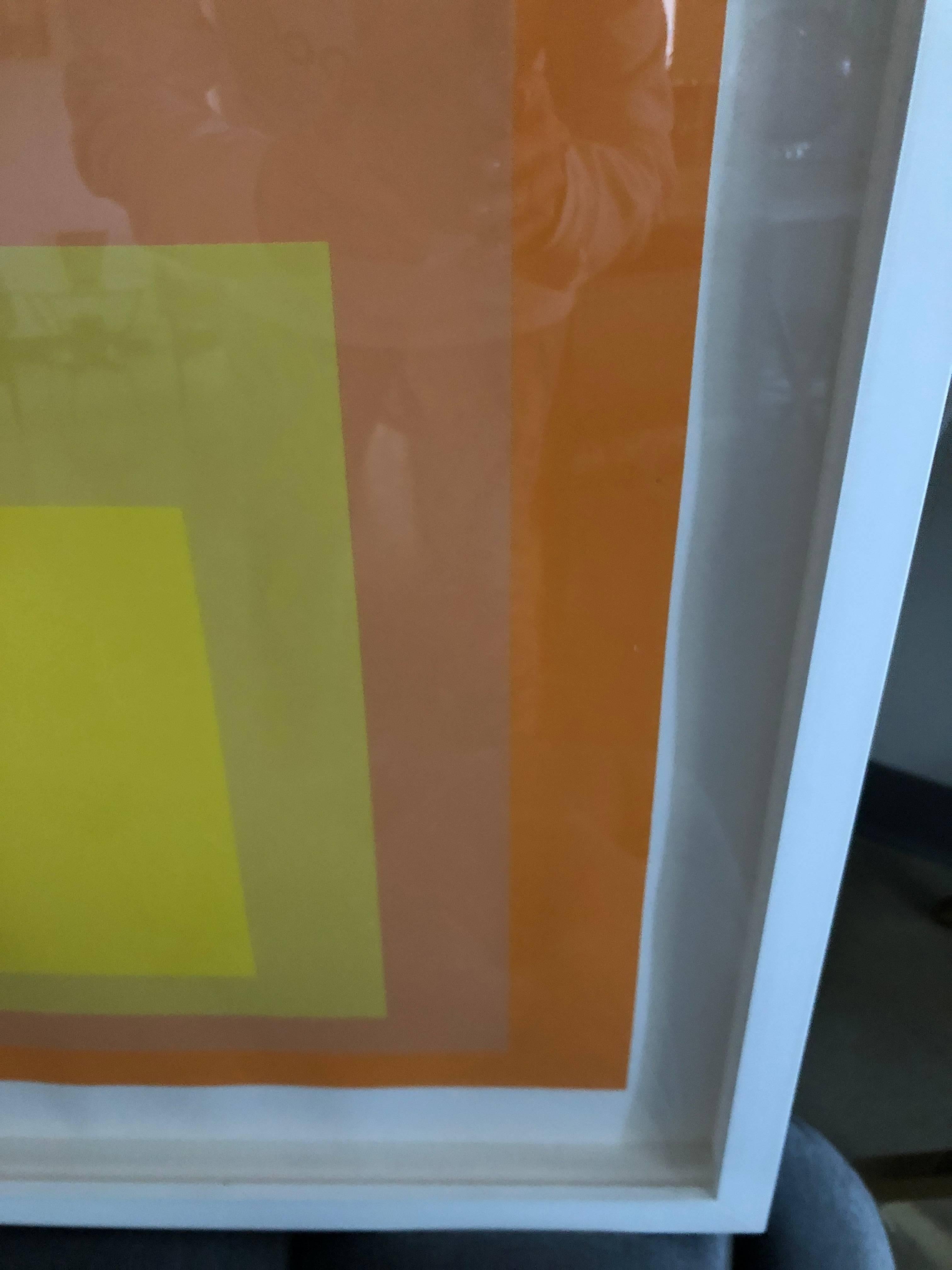 Midcentury Josef Albers Silkscreen Interaction of Color, Homage to the Square For Sale 1