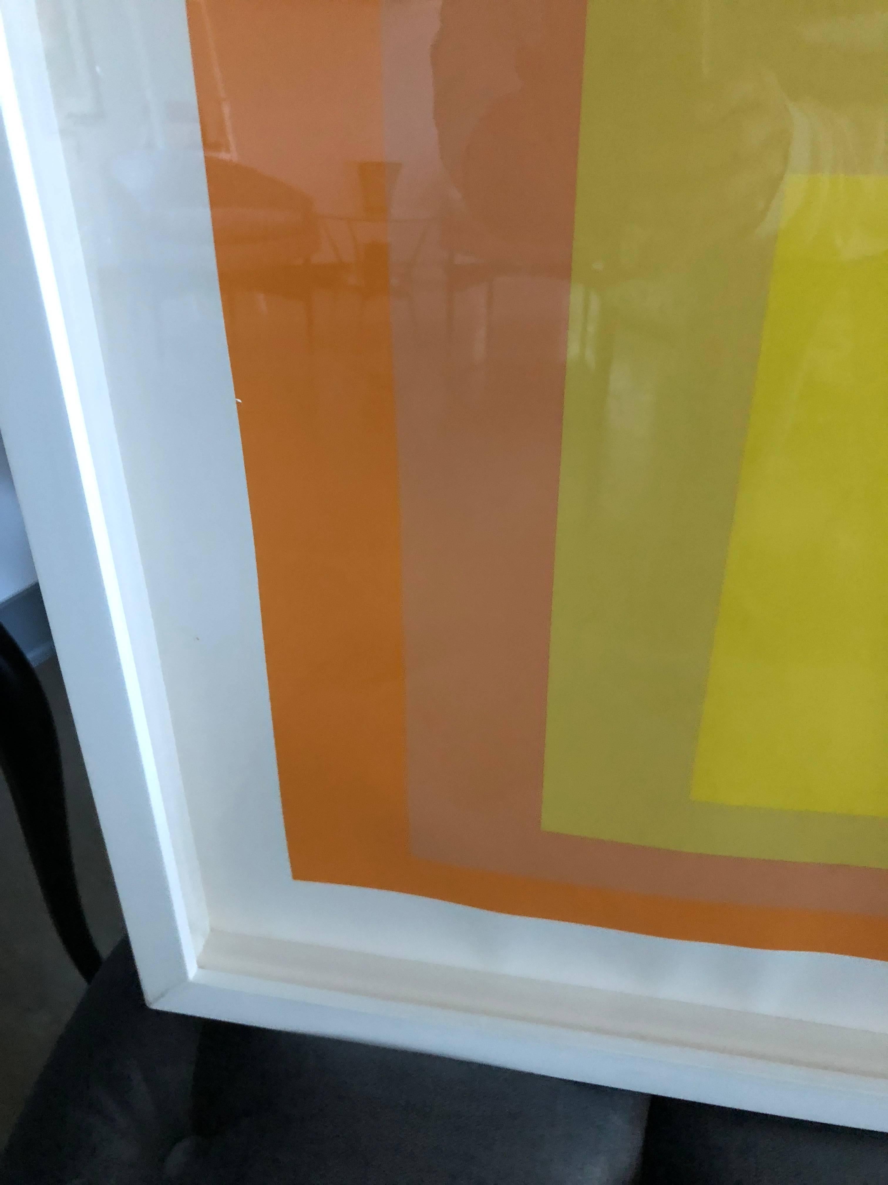 Midcentury Josef Albers Silkscreen Interaction of Color, Homage to the Square For Sale 2