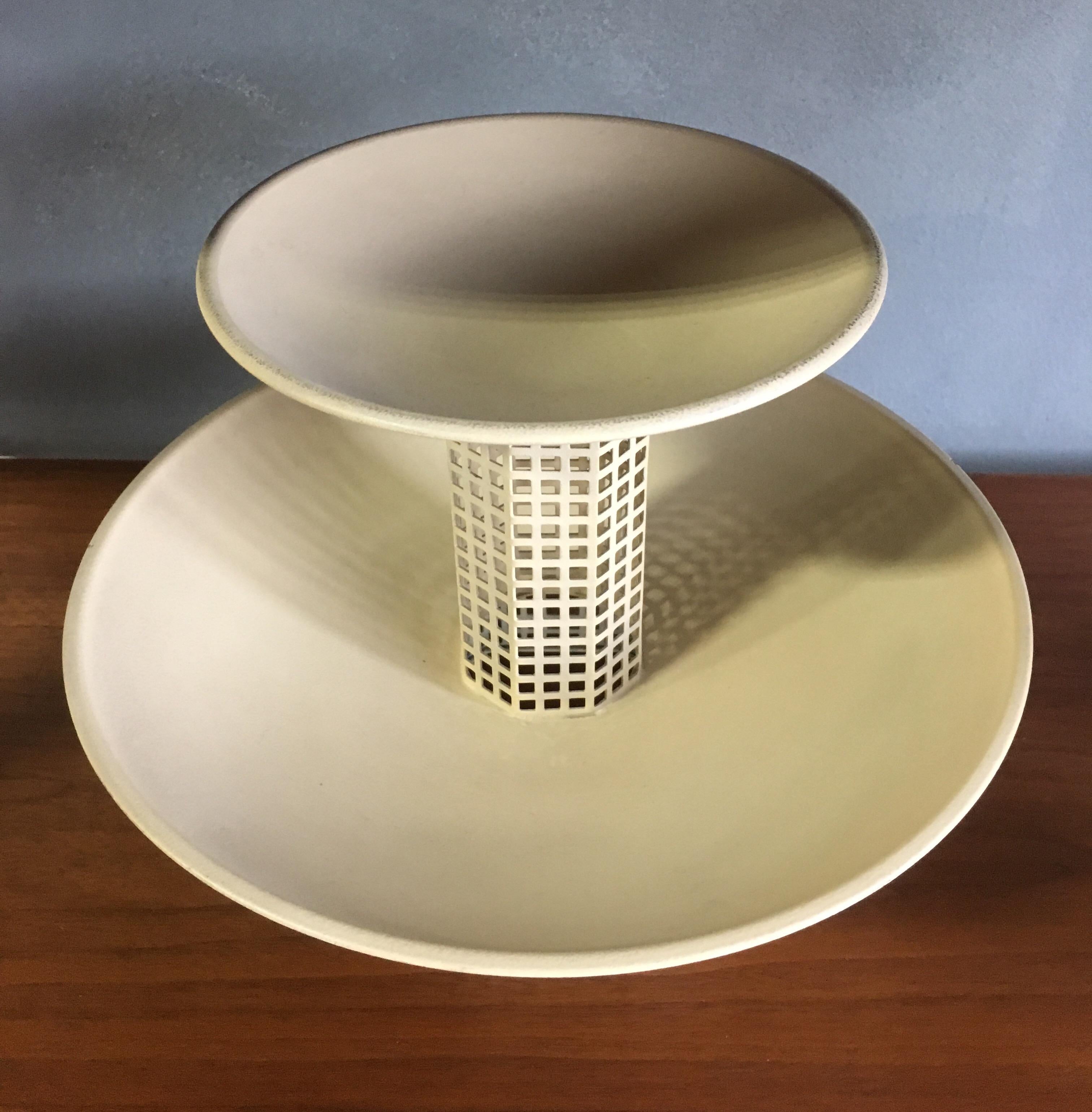 Midcentury Josef Hoffman Two-Tier Tray for Bieffeplast In Good Condition In BROOKLYN, NY