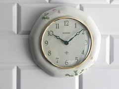 Midcentury Junghans Porcelain Wall Clock by Rorstrand