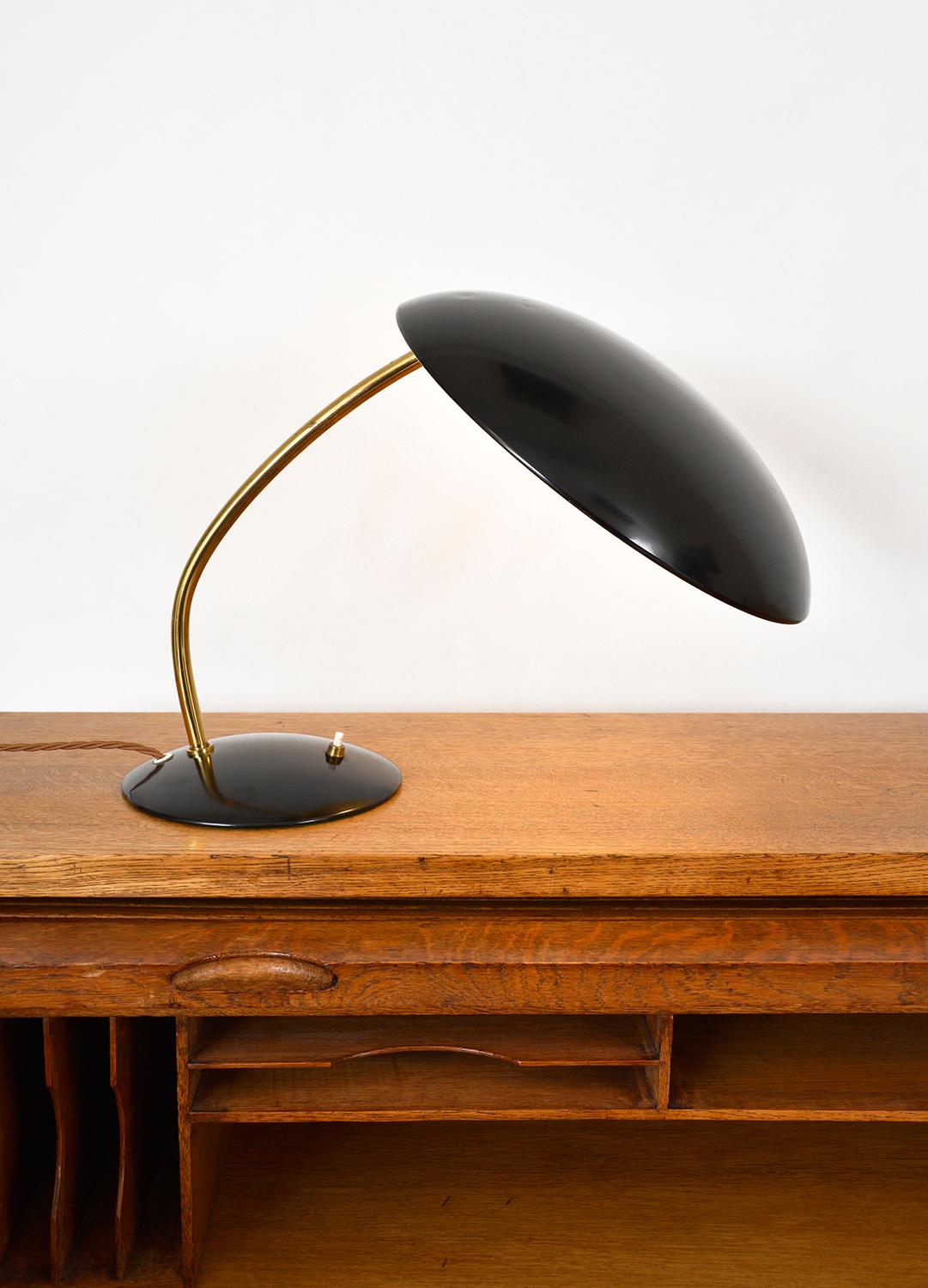 Émaillé Lampe de bureau à pampilles Kaiser Idell par Christian Dell, modèle 6782, Allemagne, années 1950 en vente